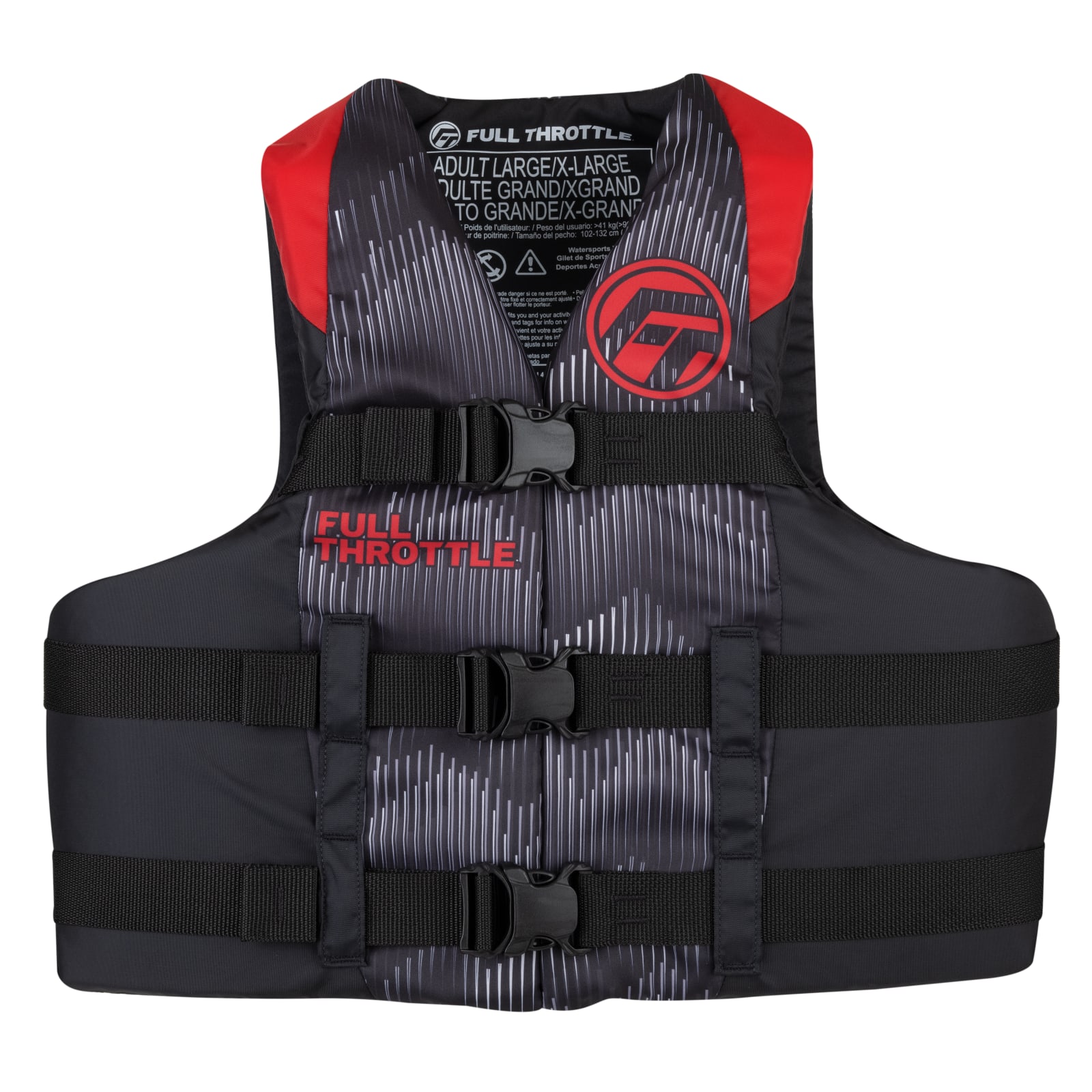Adult 4X-Large/7X-Large Red Nylon Sports Vest by FULL THROTTLE at