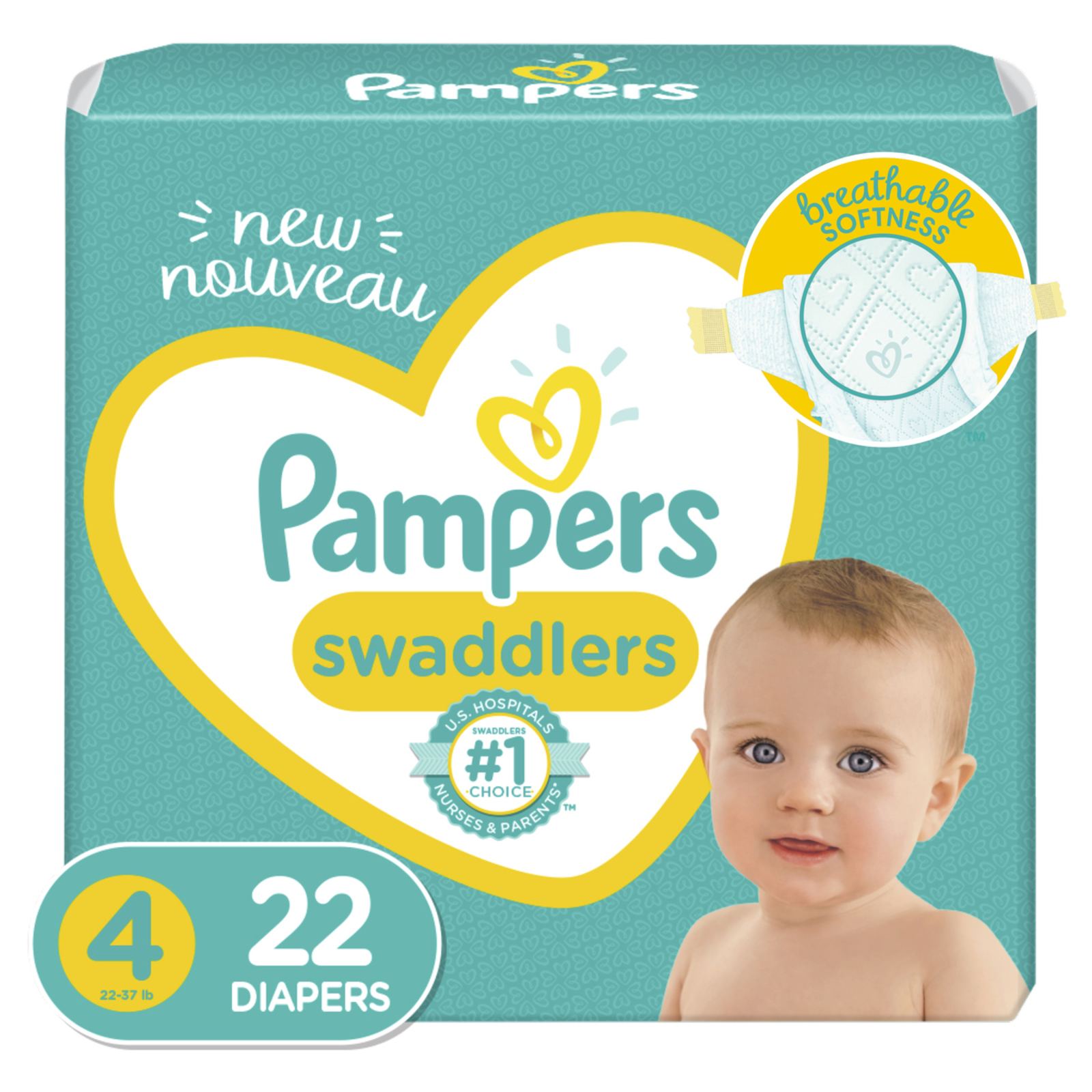 Size 4 diapers pampers swaddlers 2025