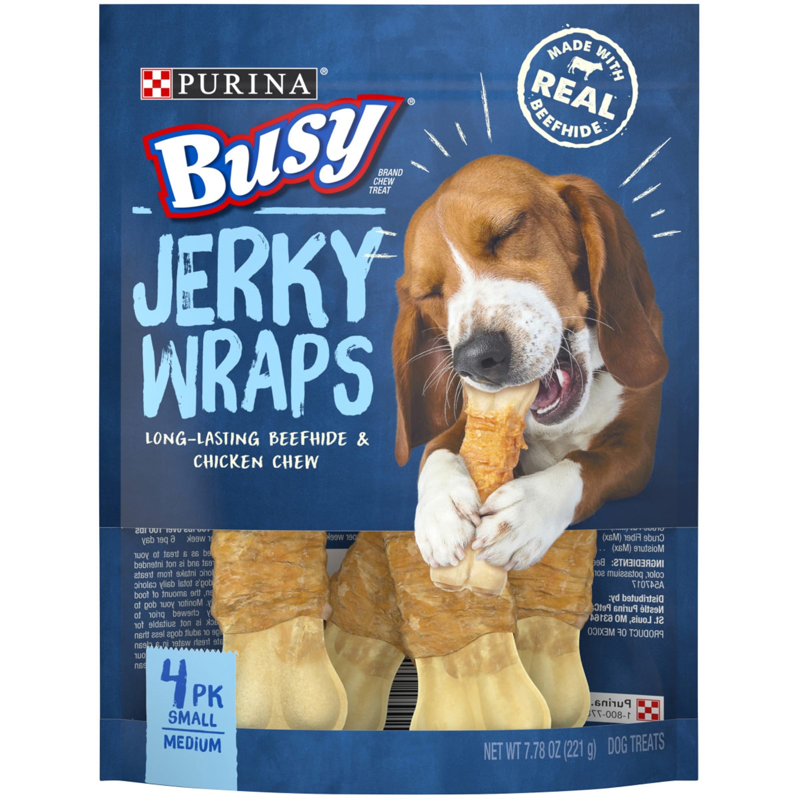 Purina Busy Jerky Twists Small/Medium Breed Rawhide Dog, 57 OFF