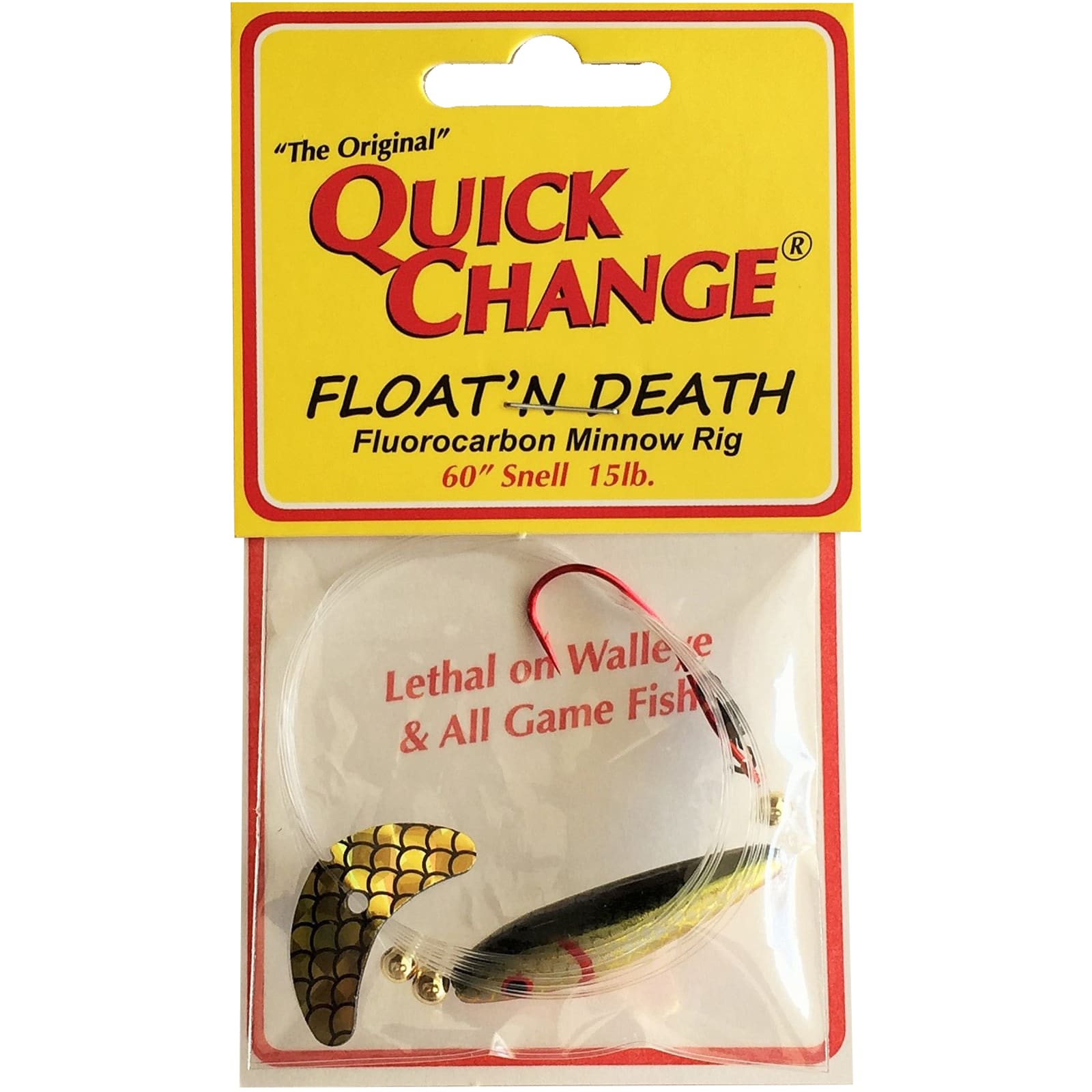 Gold Shiner Float'n Death Wing Blade Minnow Rig by Quick Change at Fleet  Farm