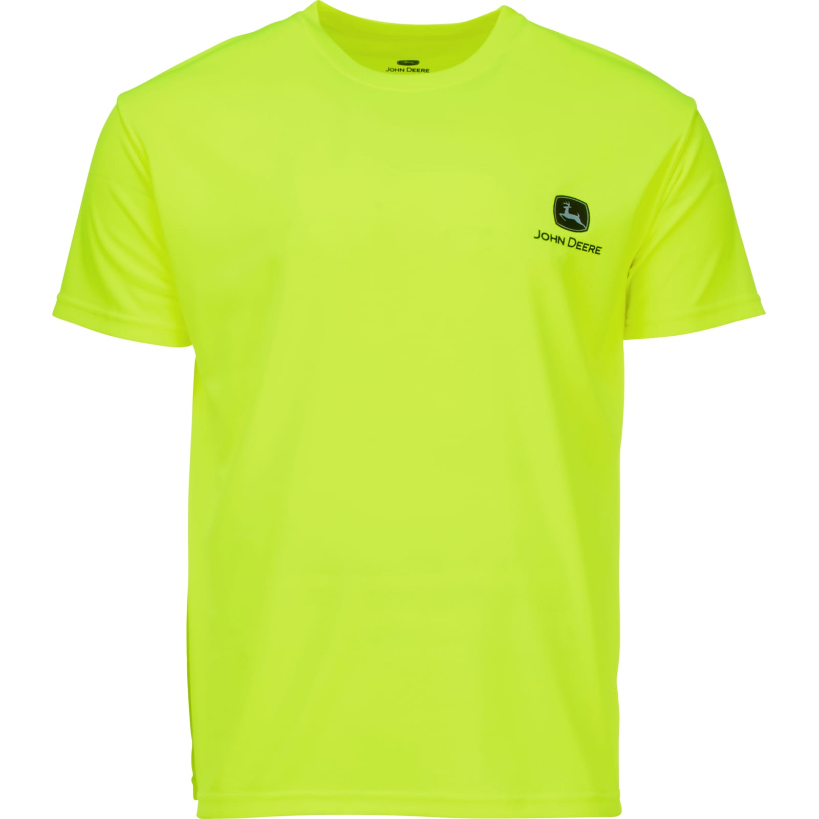 Performance Yellow Hi-Vis Logo Crew Neck Short Sleeve Polyester T- Shirt by Deere at Fleet Farm