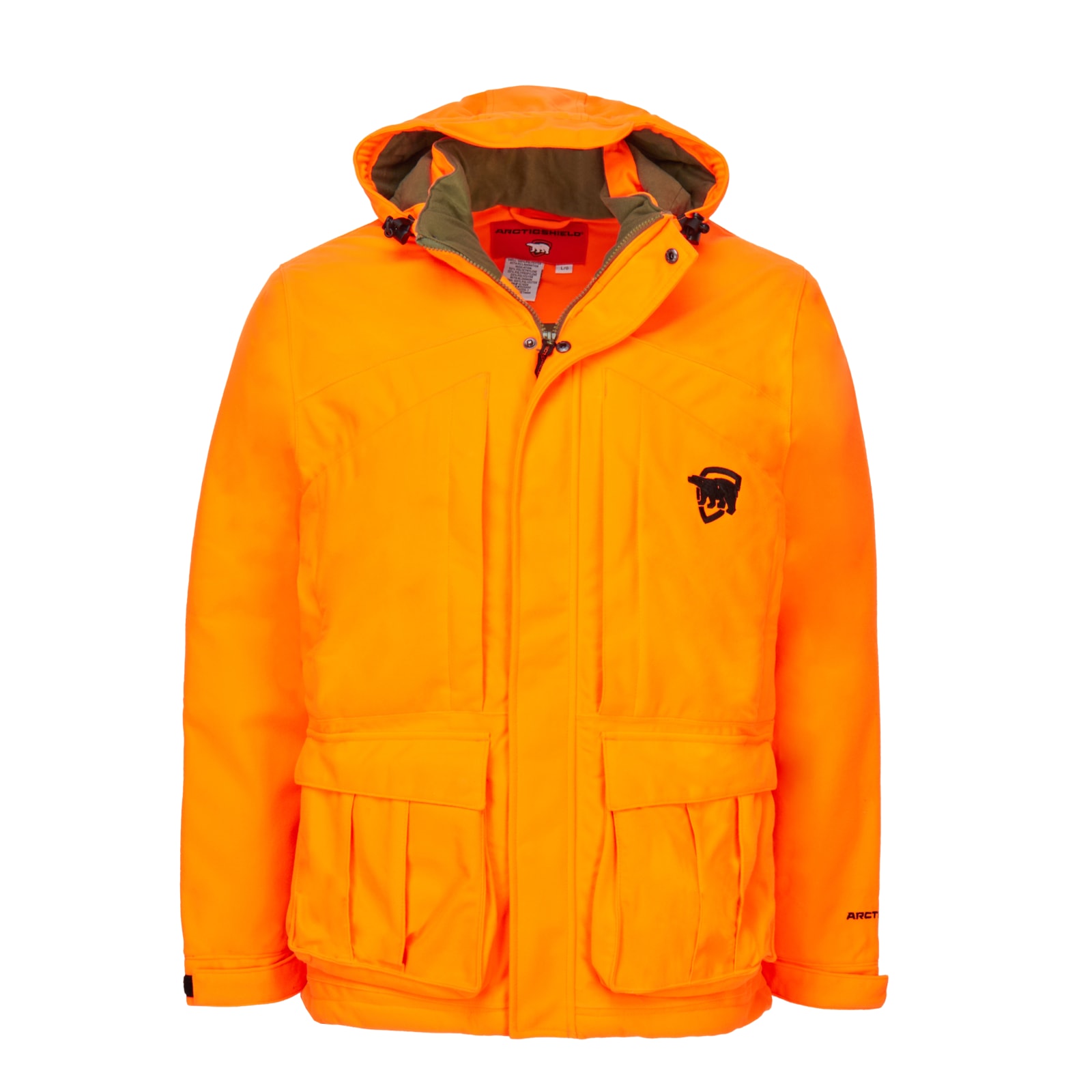 Men s Classic Elite Blaze Orange Hooded Full Zip Parka by ARCTICSHIELD at Fleet Farm