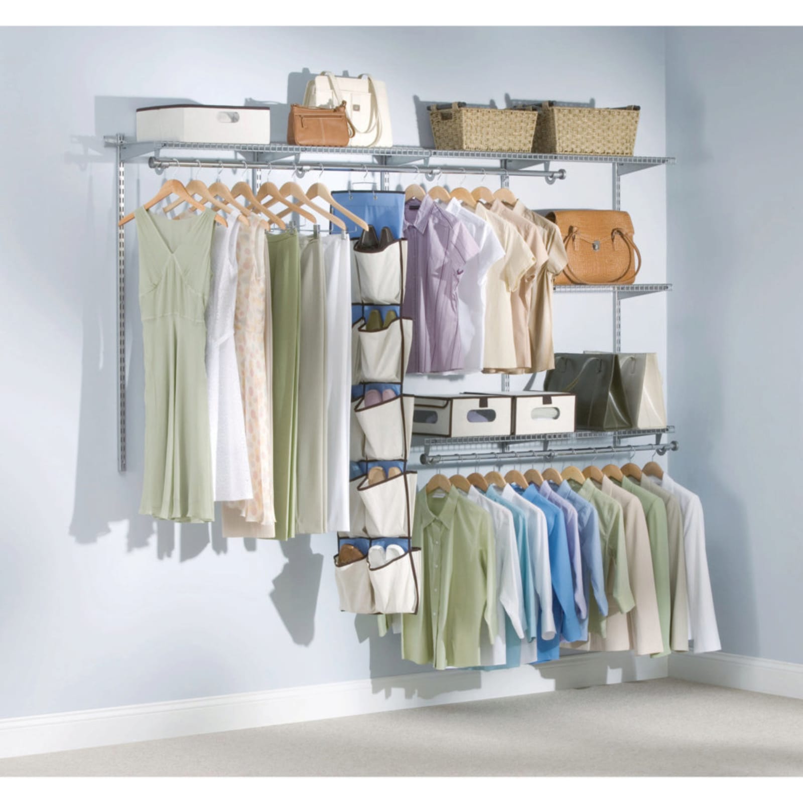 Rubbermaid Configurations 4 to 8 Ft Custom Closet Organizer Kit