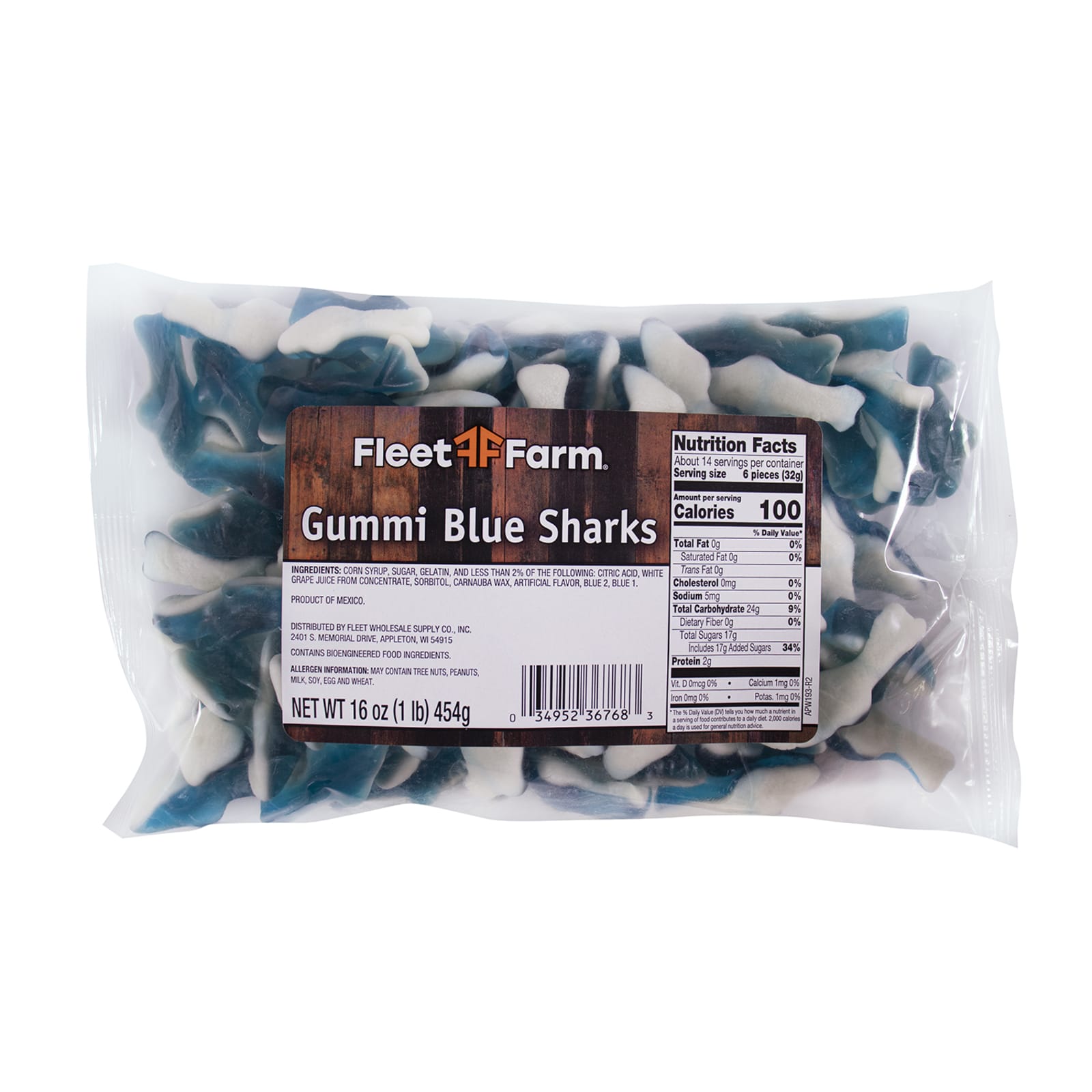 Gummy Sharks Blue With White Bottoms