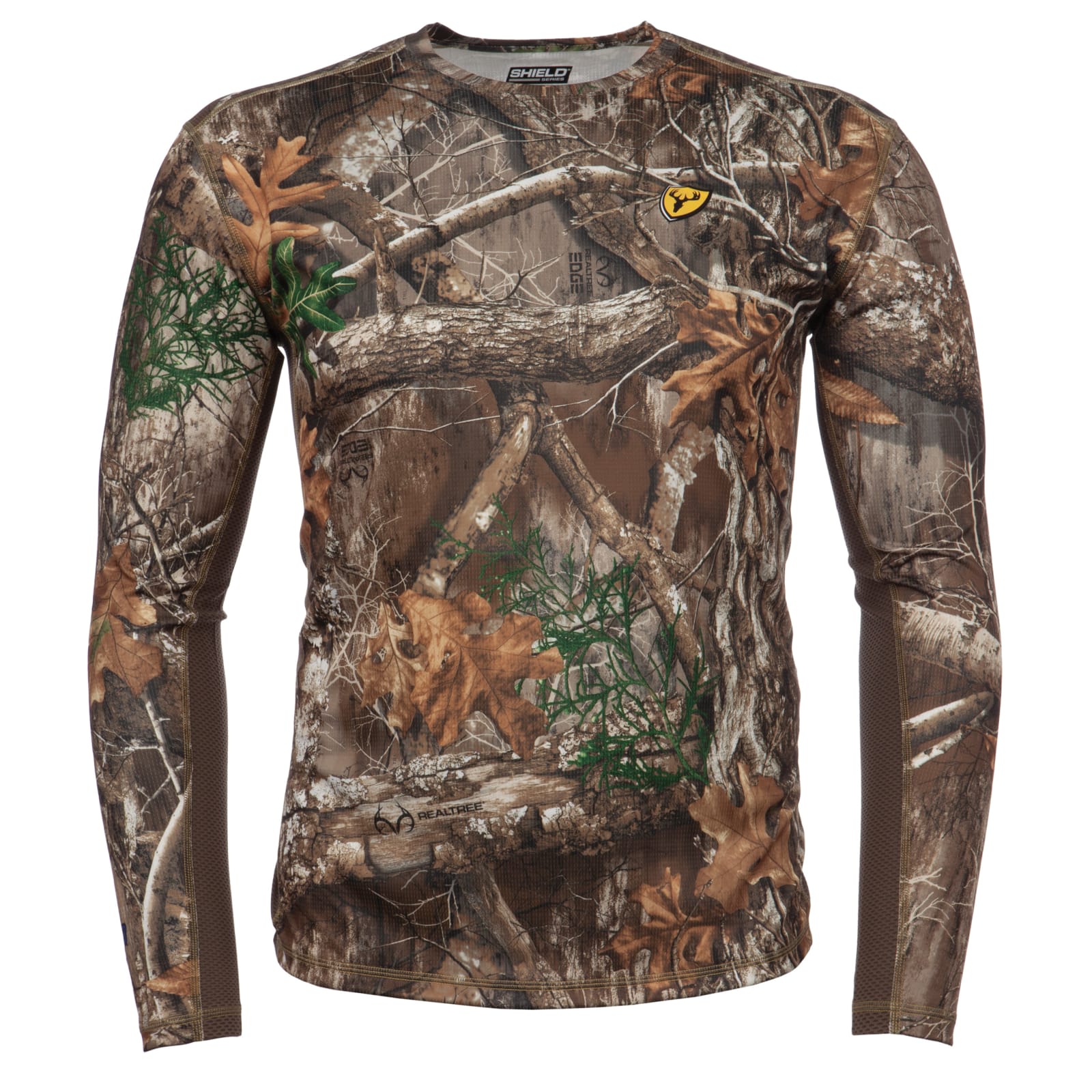 Realtree Men's Camo Hunting Stretch Longsleeve Crewneck T-Shirt - Size XL