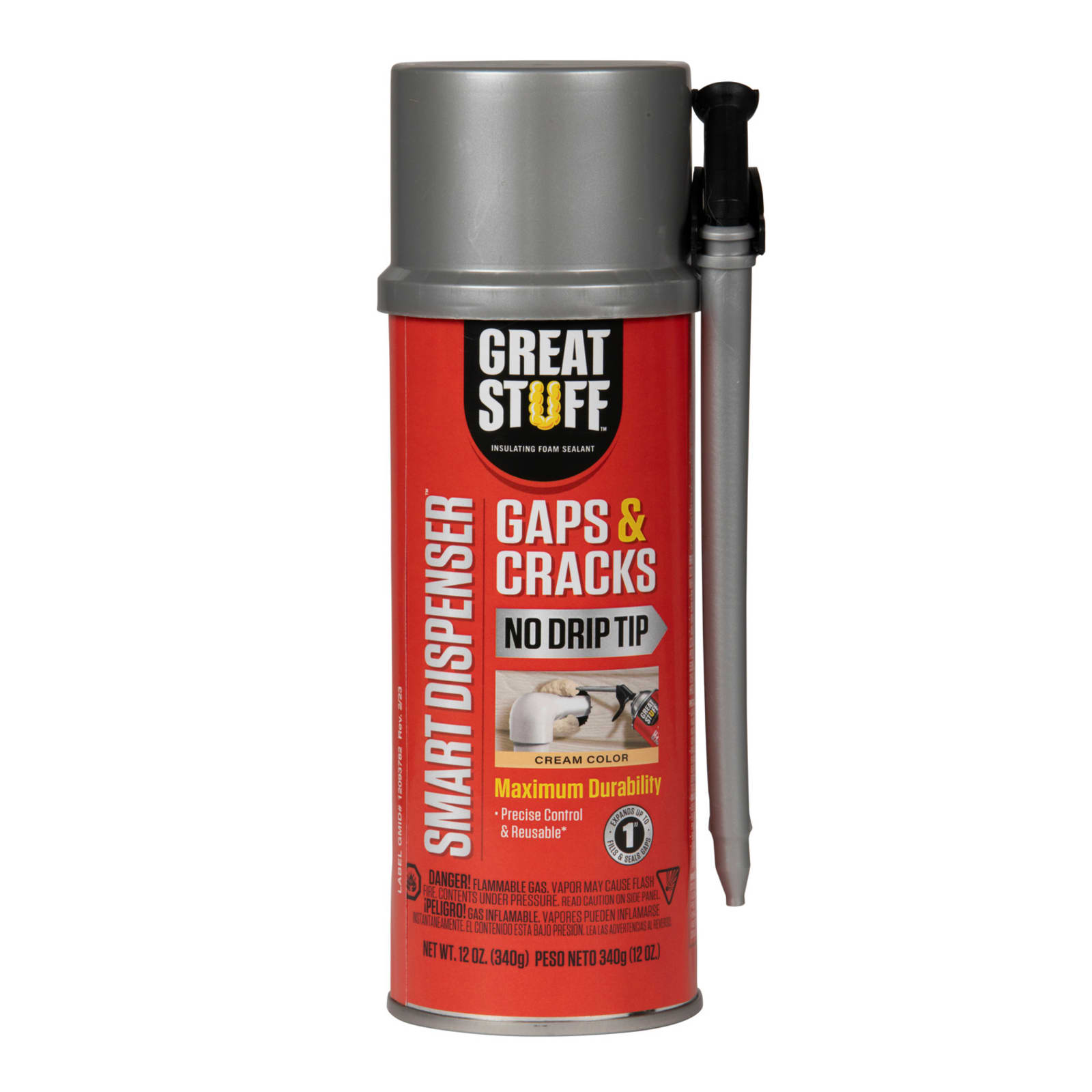 GREAT STUFF PRO - Gaps & Cracks Insulating Foam Sealant 24 oz with Reusable Straw