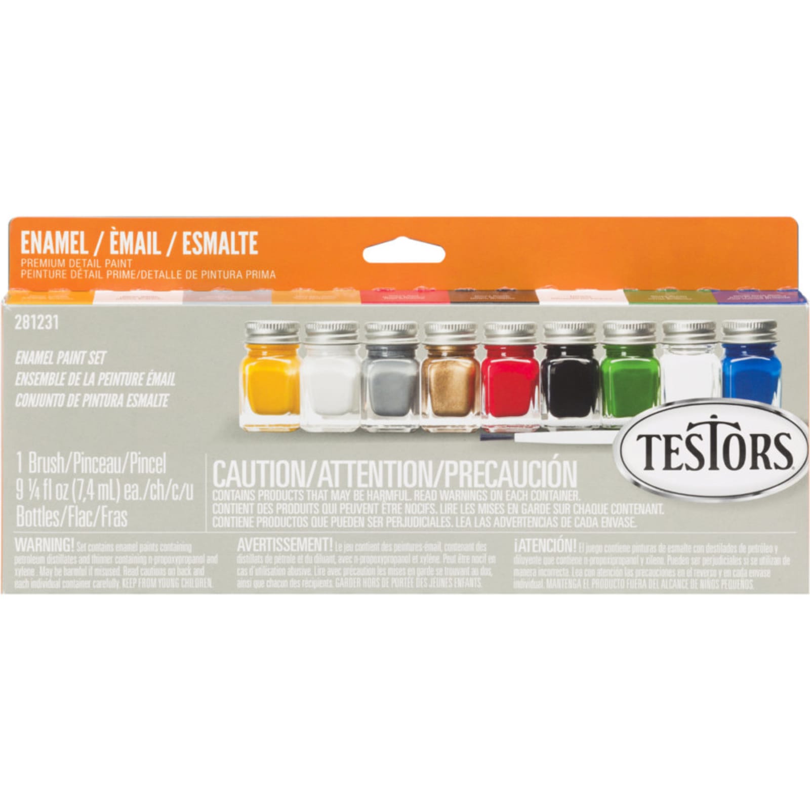 1/4 oz Primary Colors Acrylic Paint Set - 9 Pc by Testors at Fleet Farm