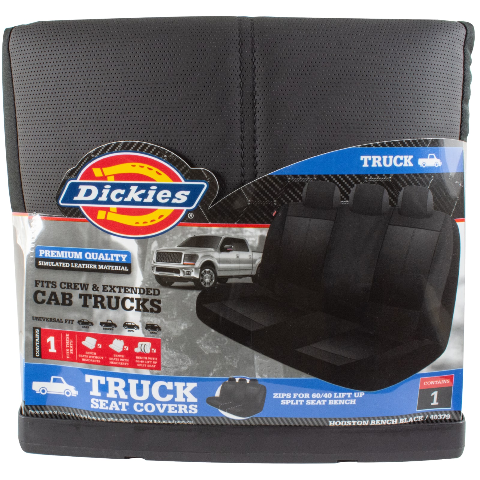 Houston 1 pc Black Truck Bench Seat Cover by Dickies at Fleet Farm