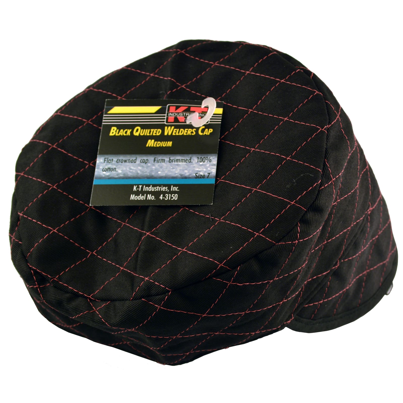 Medium Black Quilted Welder's Cap by KT Industries Inc. at