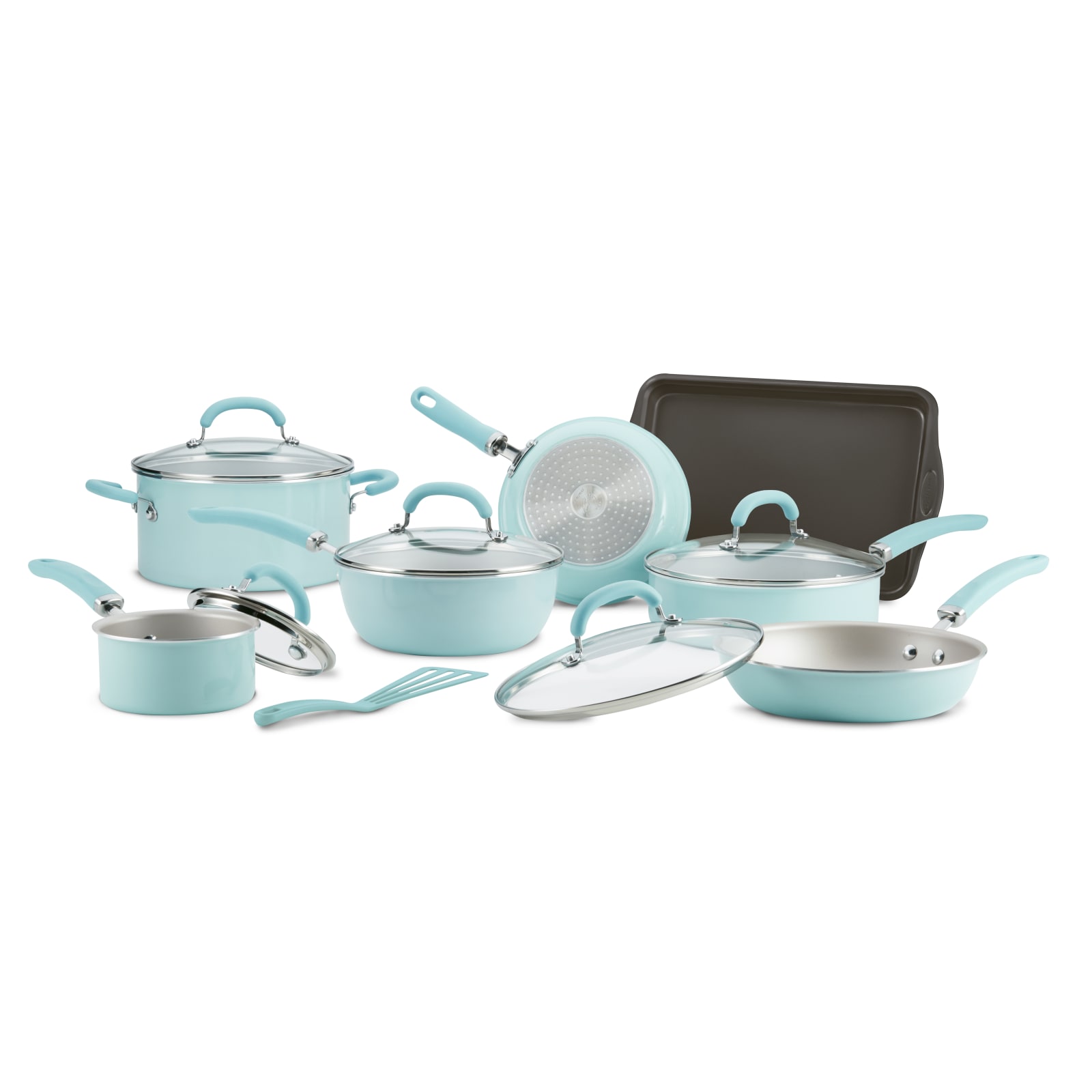 Rachael Ray 12148 13-piece Aluminum Cookware Set, Gray Shimmer