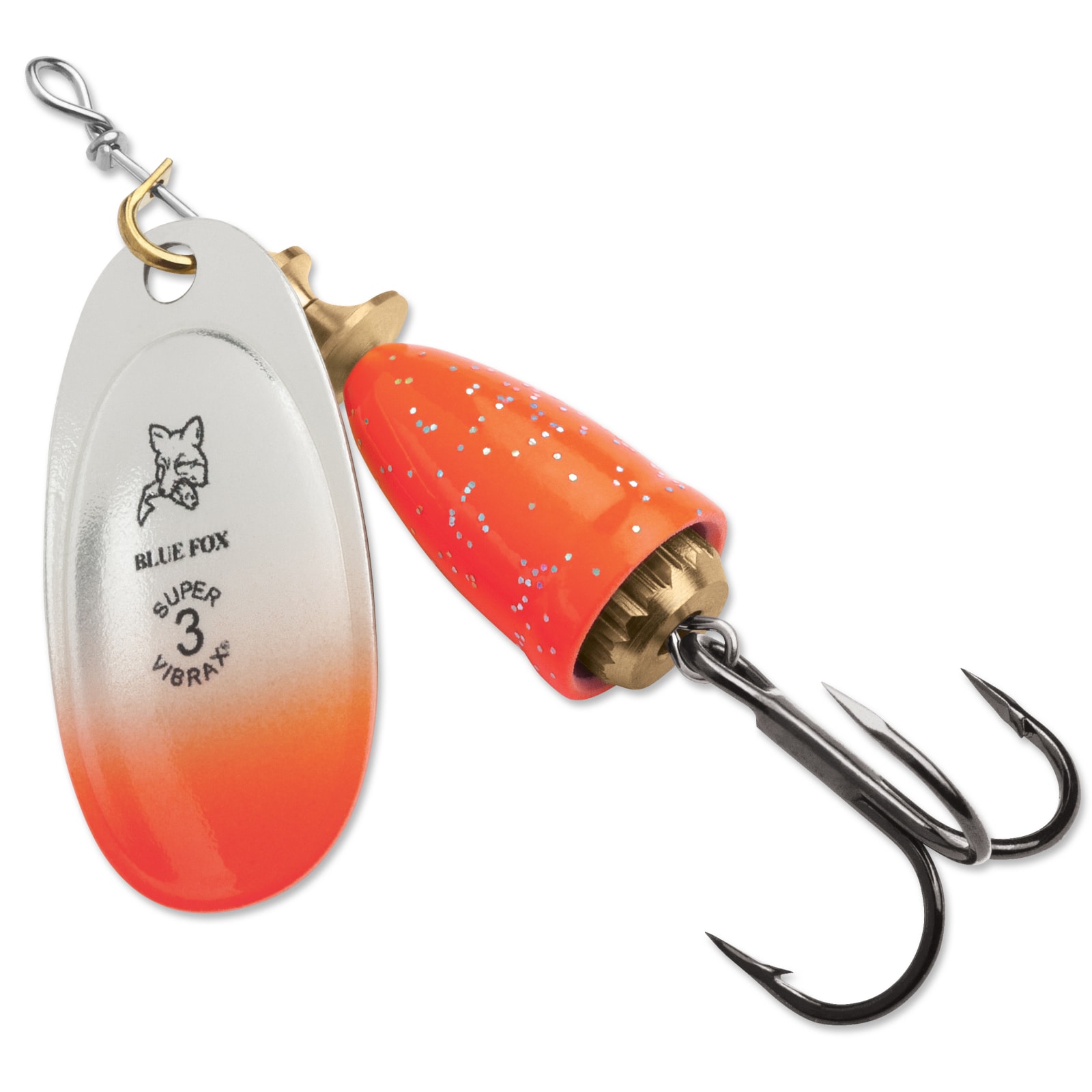 Orange Chartreuse Candyback Classic Vibrax Spinner by Blue Fox at Fleet Farm