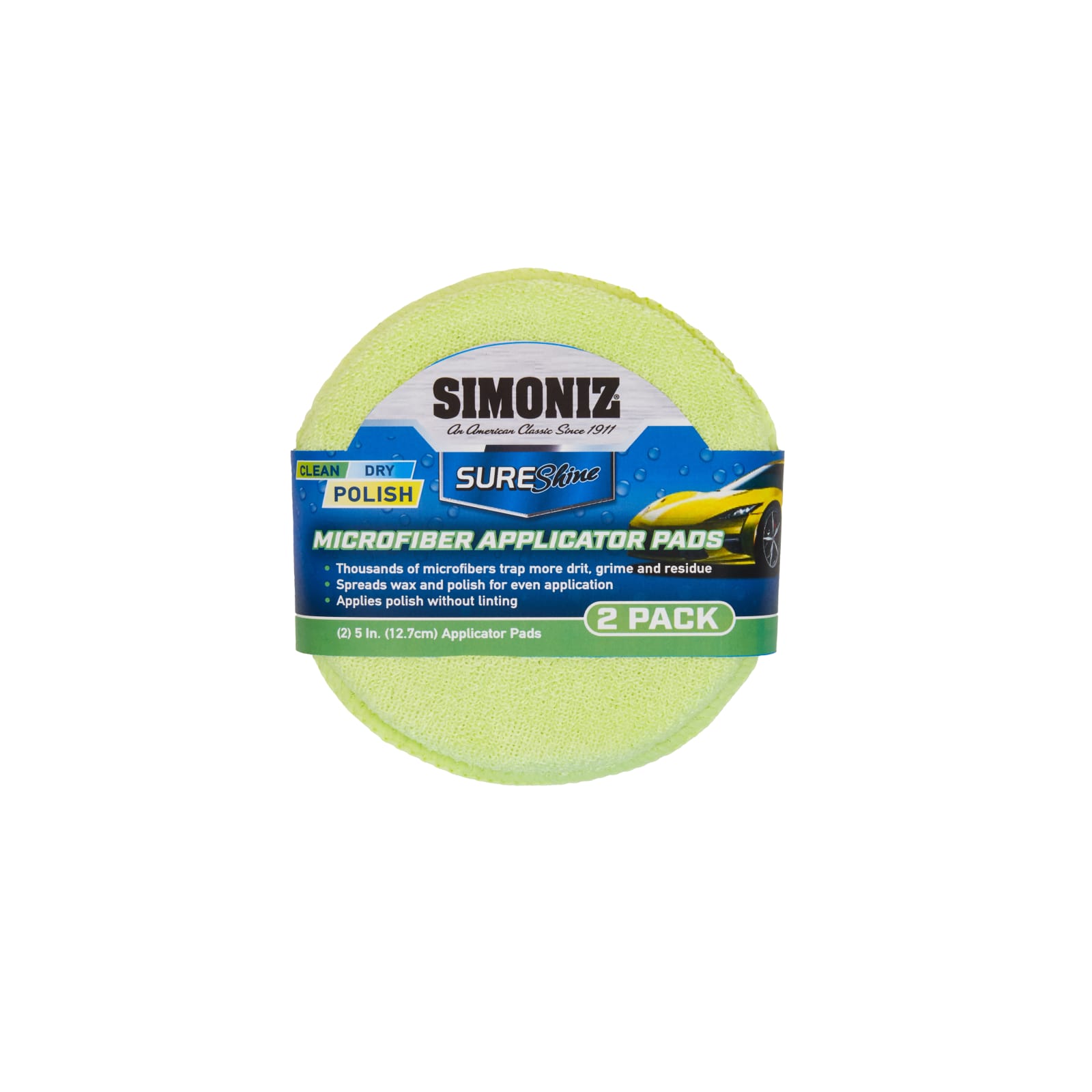 SIMONIZ Microfibre Polishing Bonnet, 2-pk