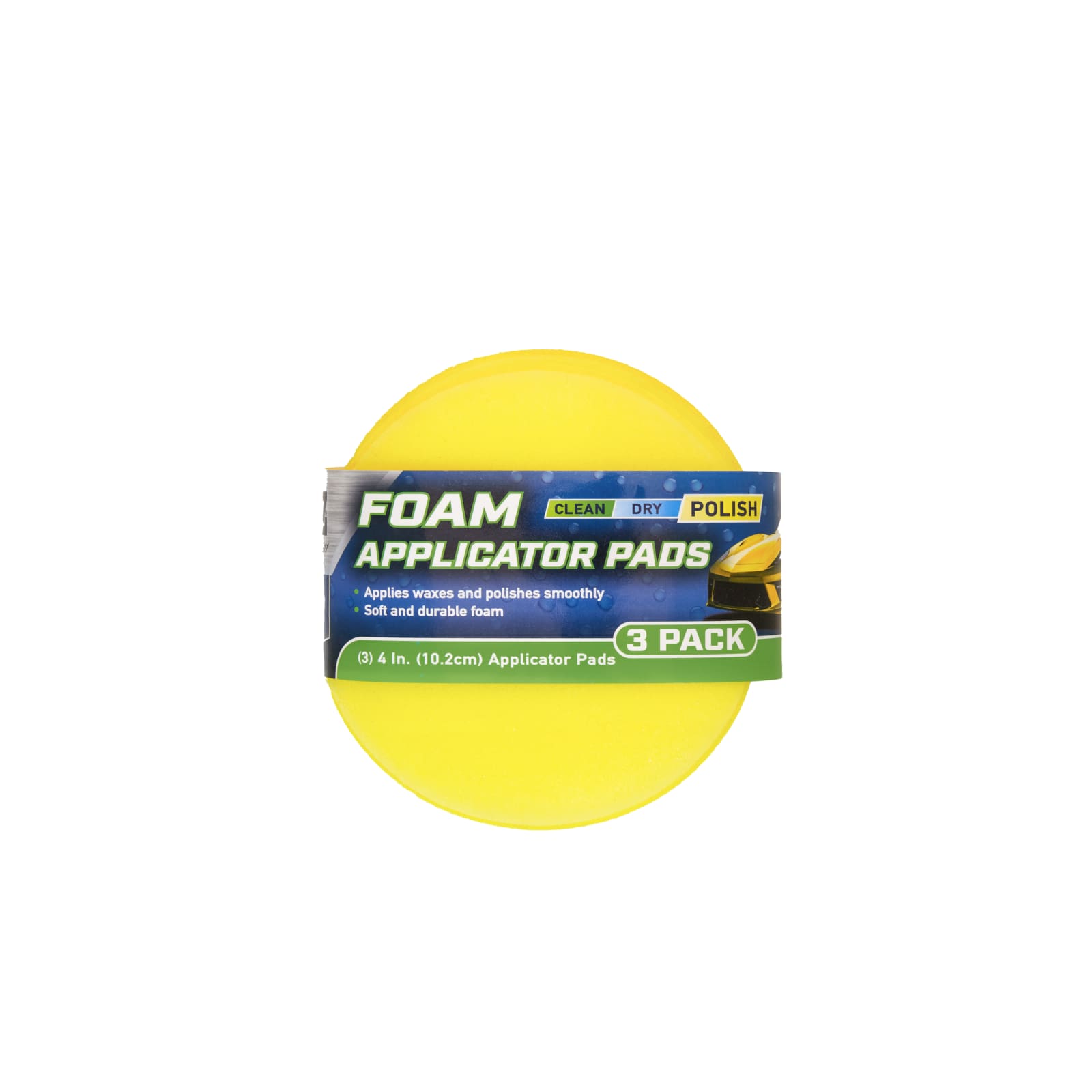 ROUND FOAM APPLICATOR PAD - YELLOW 4