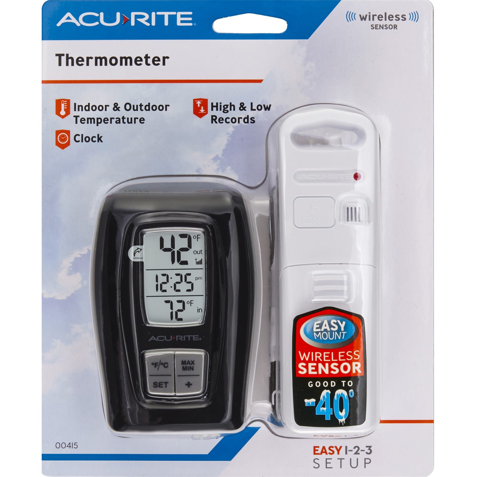 Acurite Digital Thermometer, -58 Degrees to 158 Degrees F for Wall