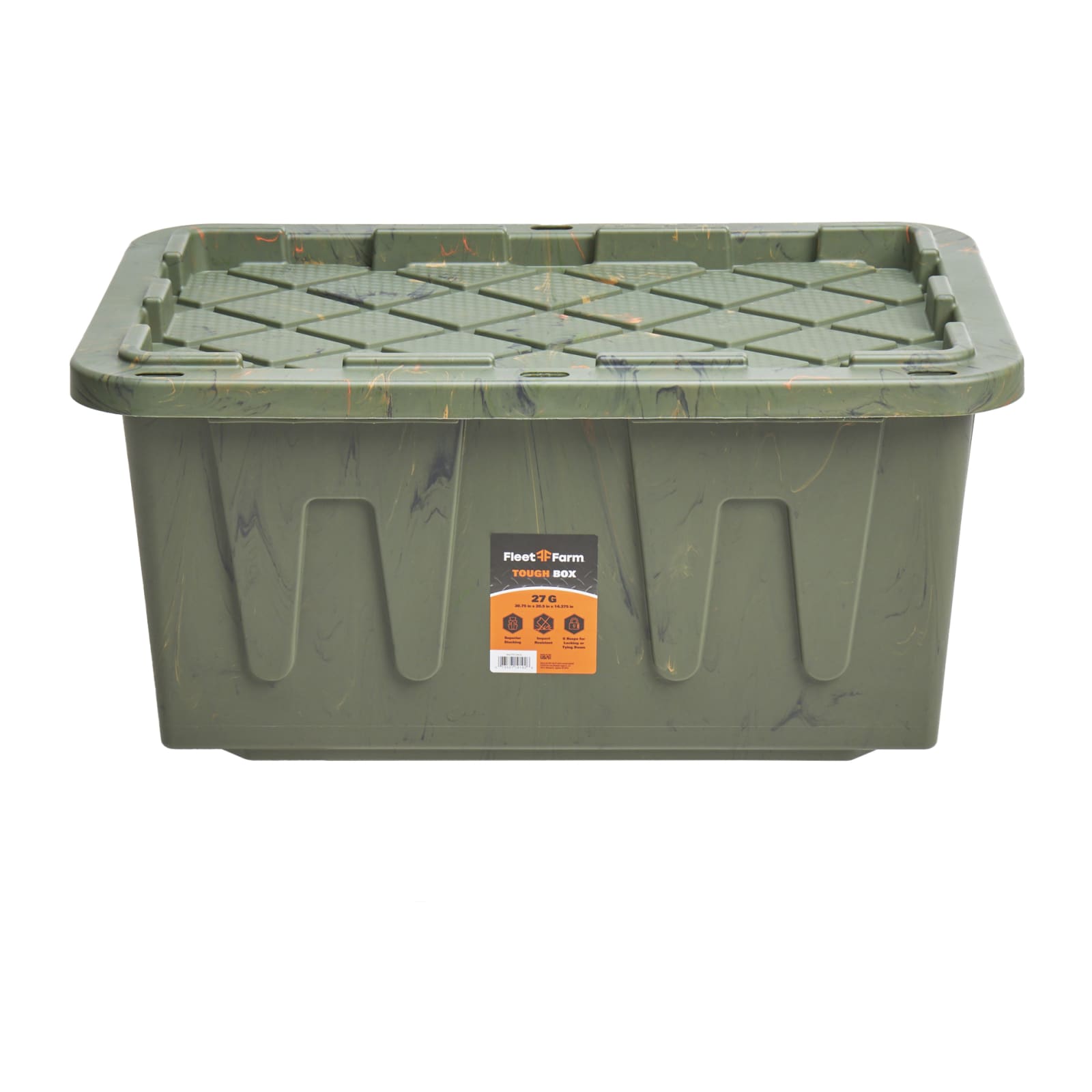 Homz 27 Gallon Tough Tote, Plastic Bins & Drawers, Household