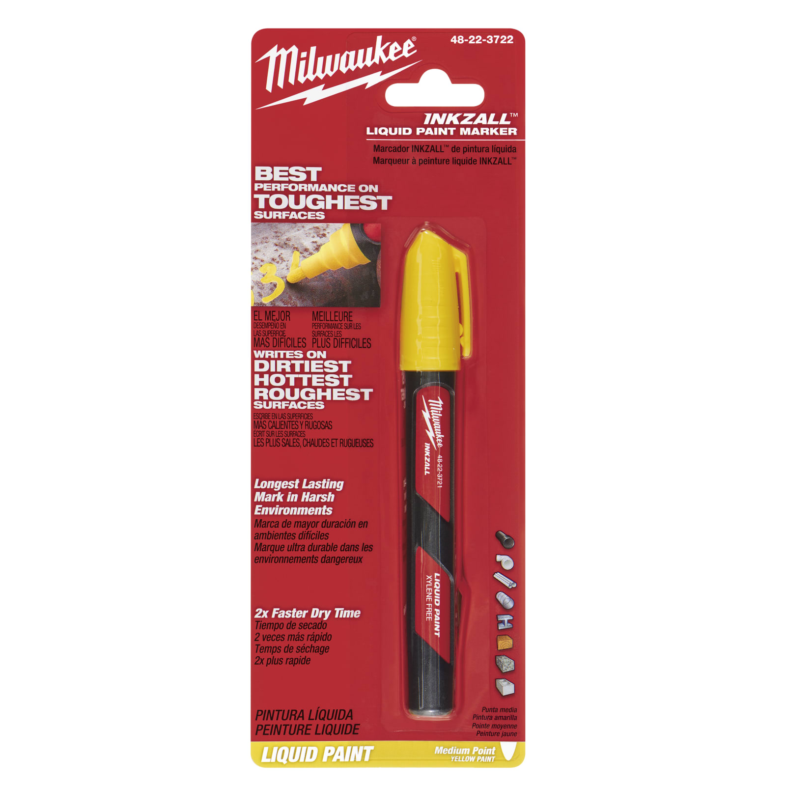 INKZALL Yellow Paint Marker by Milwaukee at Fleet Farm