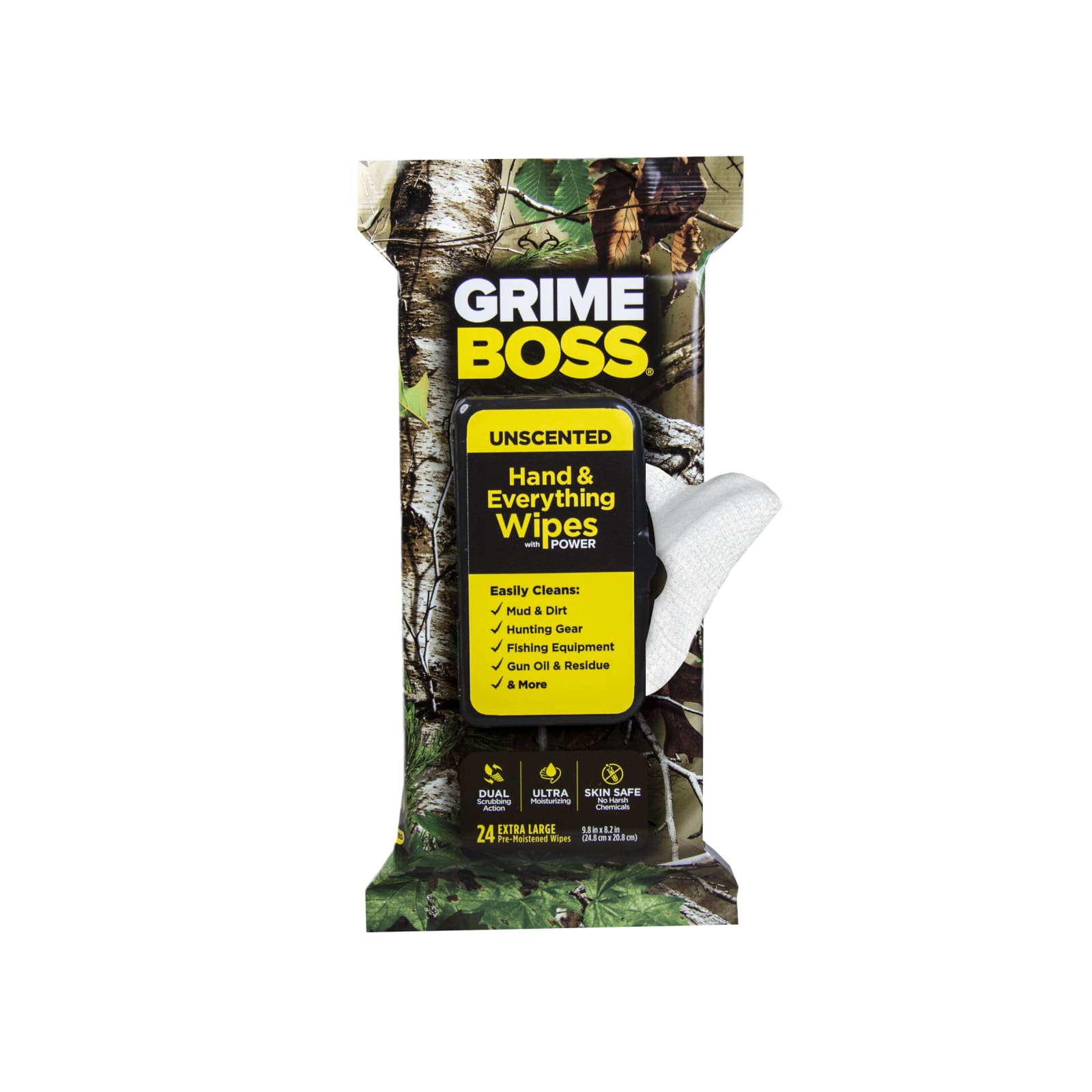 Grime Boss Hunting Unscented Wipes - 24 Ct by Realtree at Fleet Farm