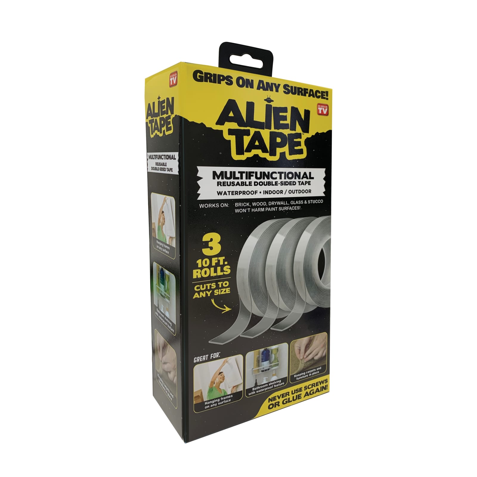 Alien Tape Pre Cut Tape Double Sided Multipurpose Removeable Adhesive Grip  Mounting Tape - 96 Pieces : Target