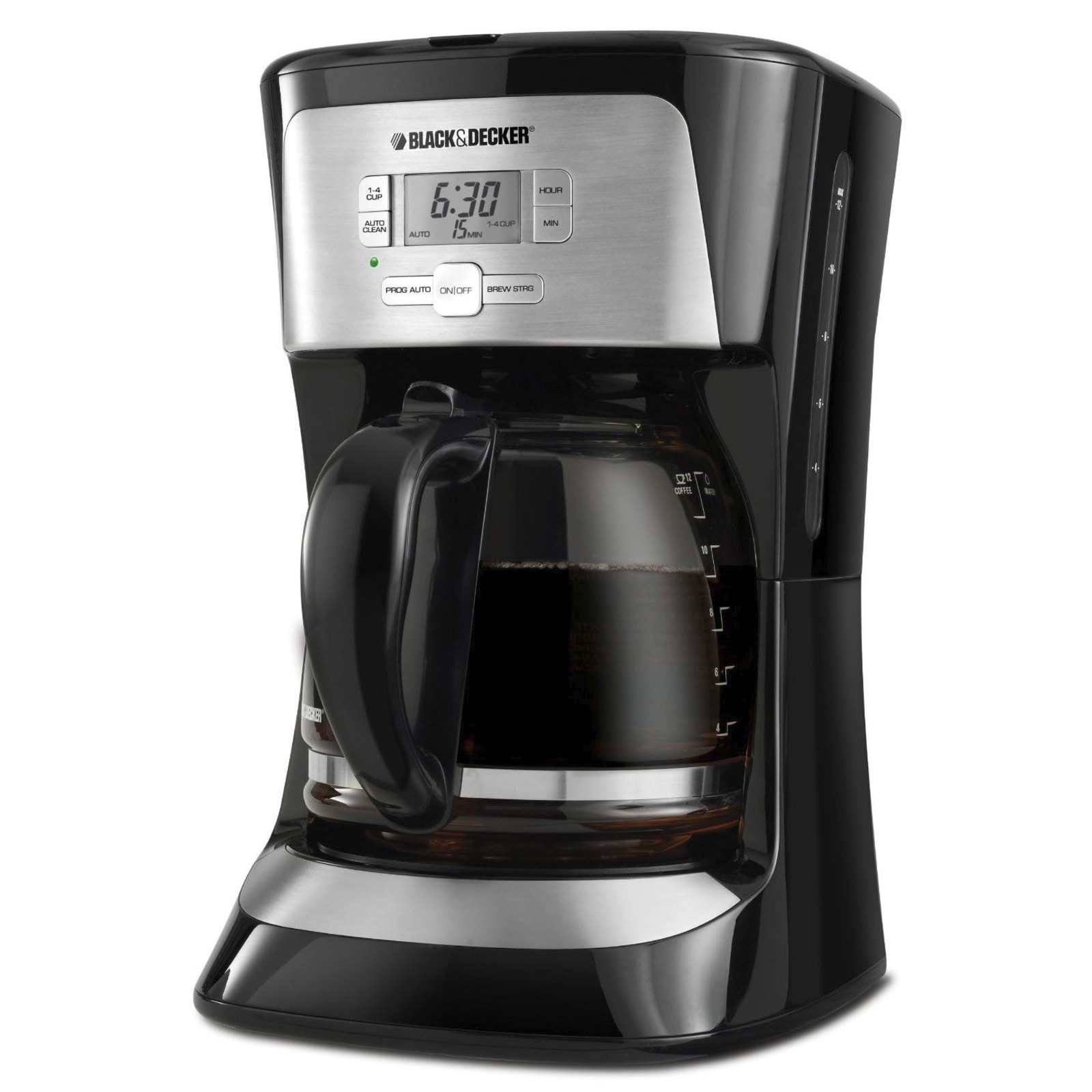 BLACK+DECKER 12-Cup* Programmable Coffeemaker, Black Stainless 