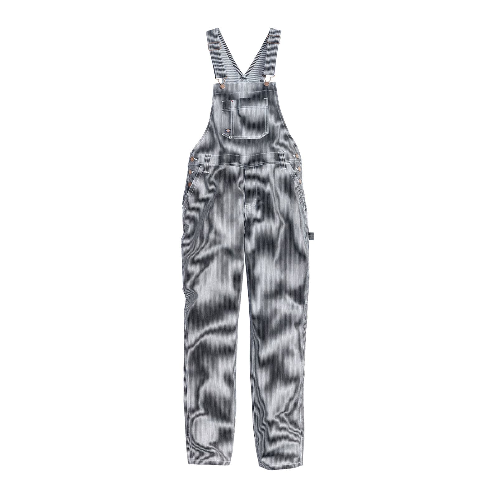 Dickies blue and white striped overalls sales