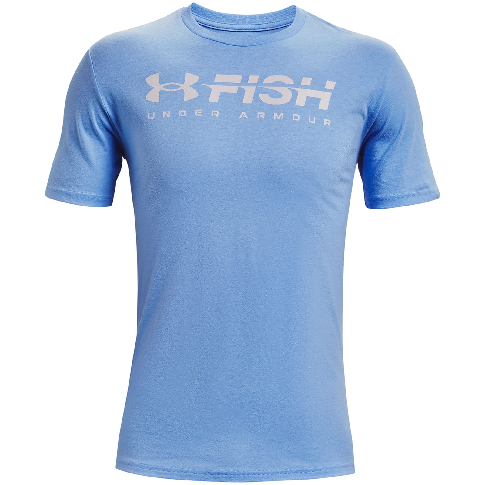 Under Armour Men's UA Fish Stride Carolina Blue/Halo Gray Graphic Crew Neck  Short Sleeve T-Shirt