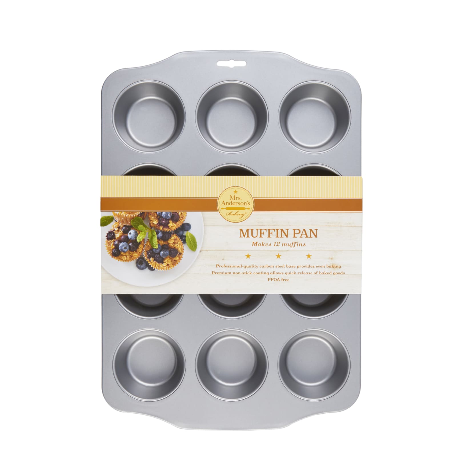 Mrs. Anderson's Baking Non Stick Muffin Pan, 12 Cup