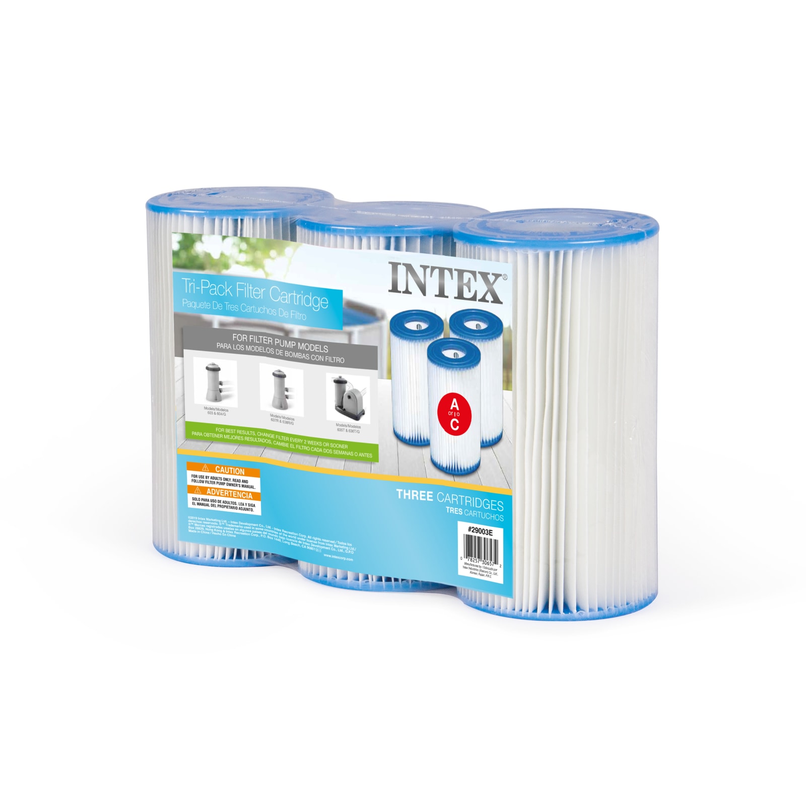Intex Type A/c Filter Twin Pack Swimming Pool Replacement