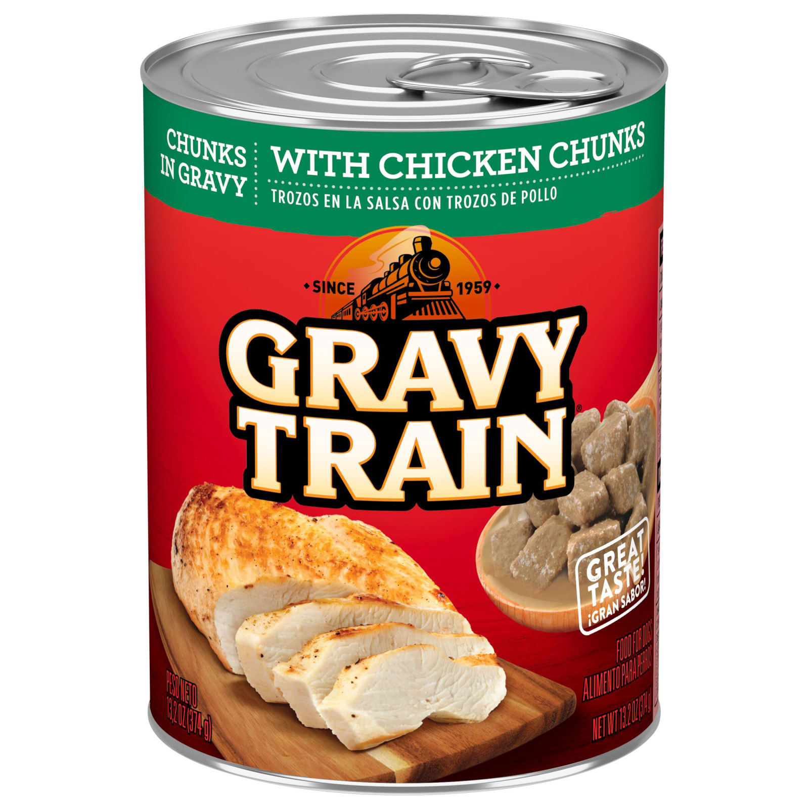 Chunks in Gravy w Chicken Chunks Wet Dog Food by Gravy Train at