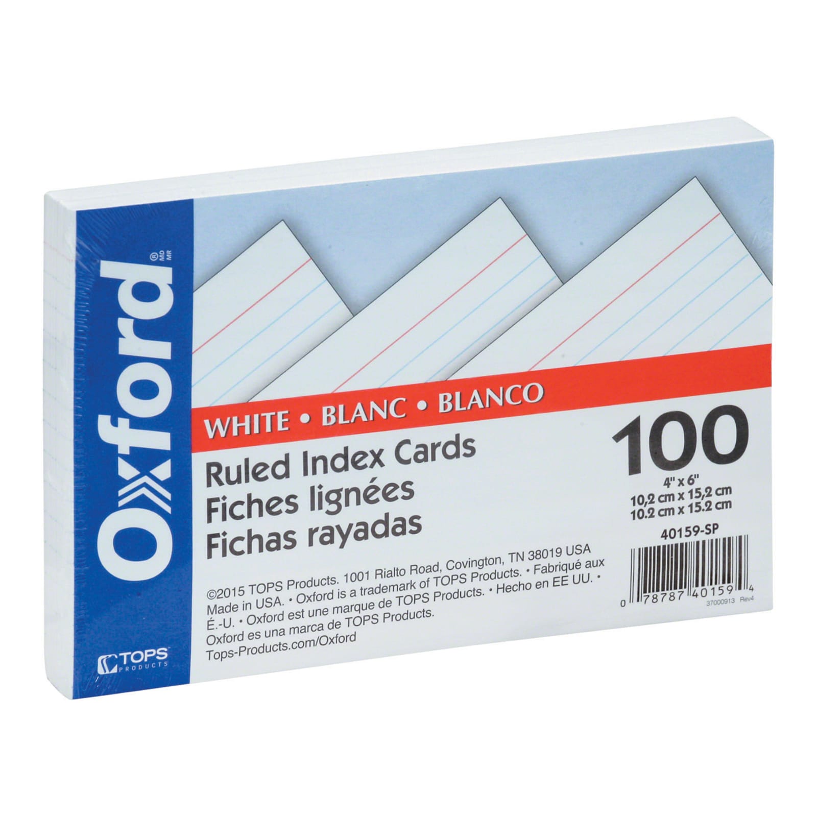 Oxford Index Cards, Ruled, 4x6 Inch - 100 cards