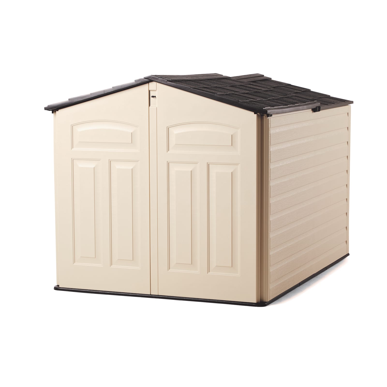 Leisure Season Medium Horizontal Trash and Recycling Storage Shed - Brown