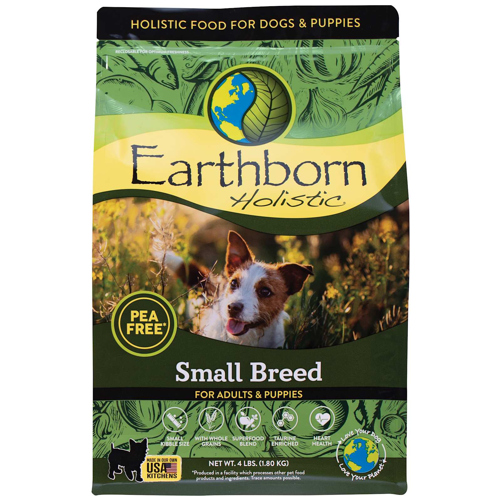 Earthborn Holistic Small Breed Pea Free Puppy Adult Dry Dog Food