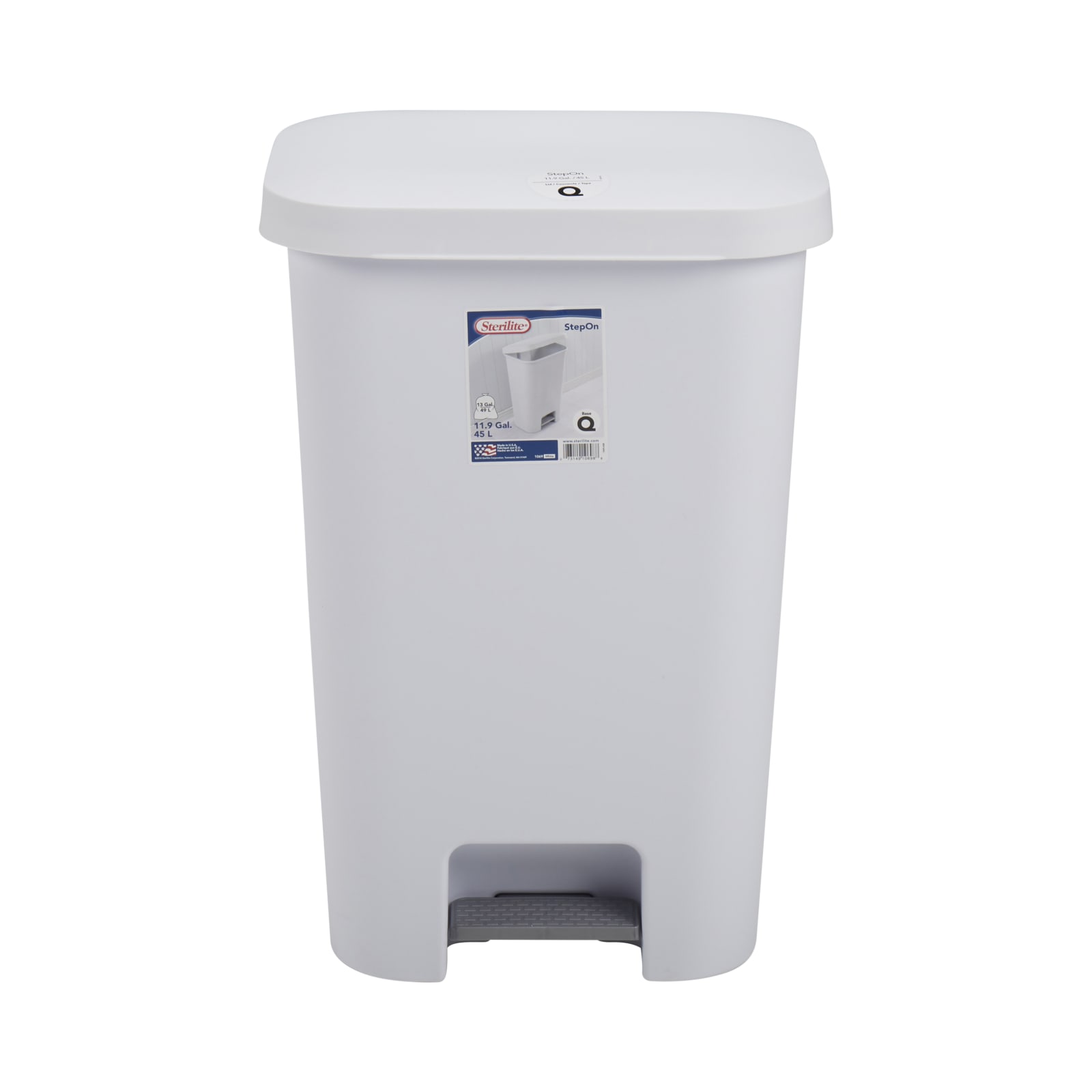 Better Homes & Gardens 11.9 Gallon Trash Can, Plastic Step On