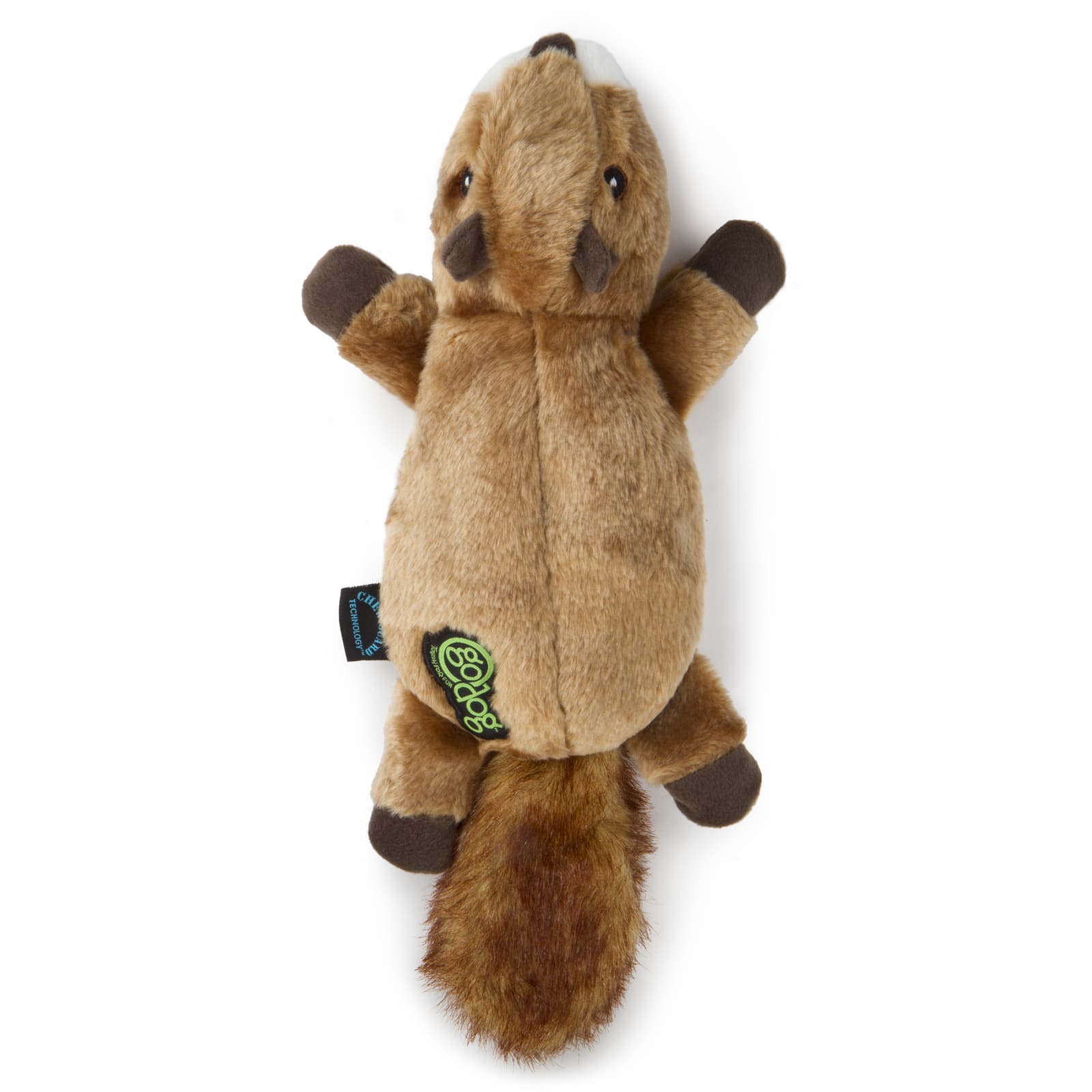 Flatz Squeaky Plush Squirrel Dog Toy W