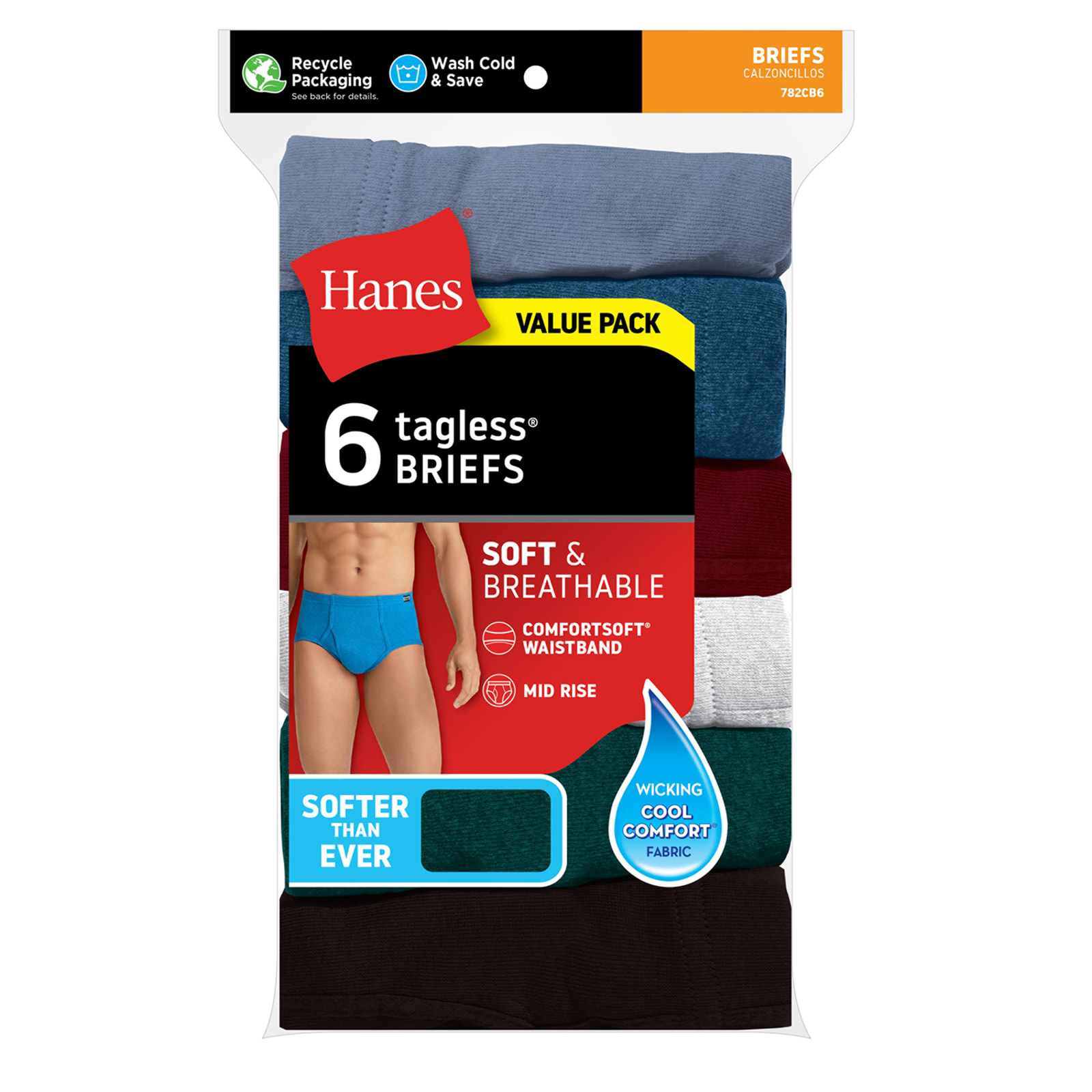 Hanes Mens Underwear Briefs - Assorted, 7 pk / 2XL - Smith's Food and Drug