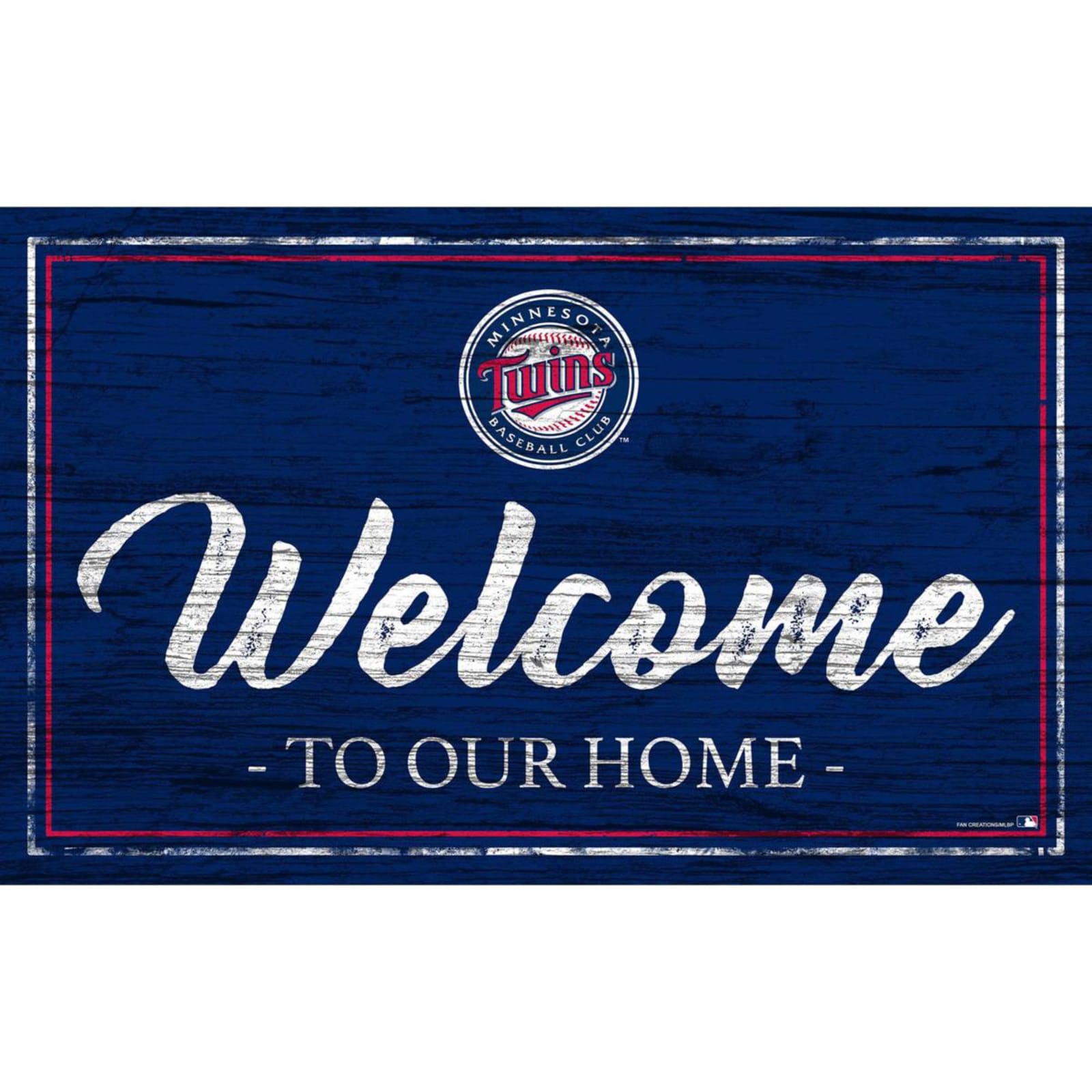 Fan Creations Minnesota Twins Team Color Welcome Sign - 11x19