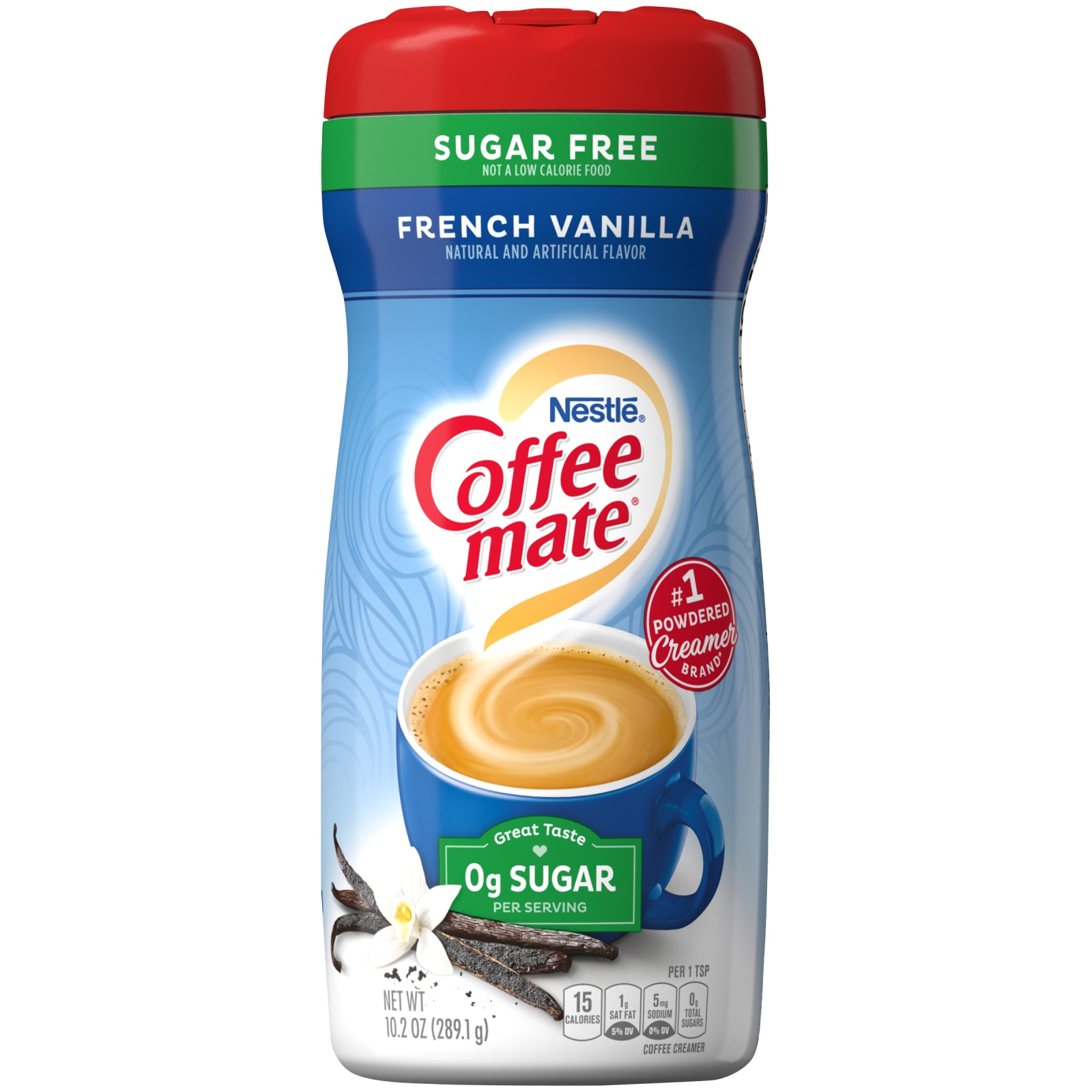 Coffee Mate Coffee Creamer, Sugar Free, French Vanilla - 10.2 oz