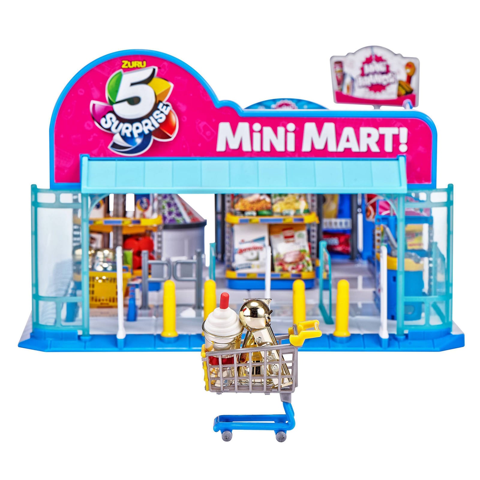 5 Surprise Mini Brands Mini Mart Playset Series 3 by ZURU with 5 Exclusive  Mystery Mini Brands, Store and Display Your Mini Collectibles Collection!