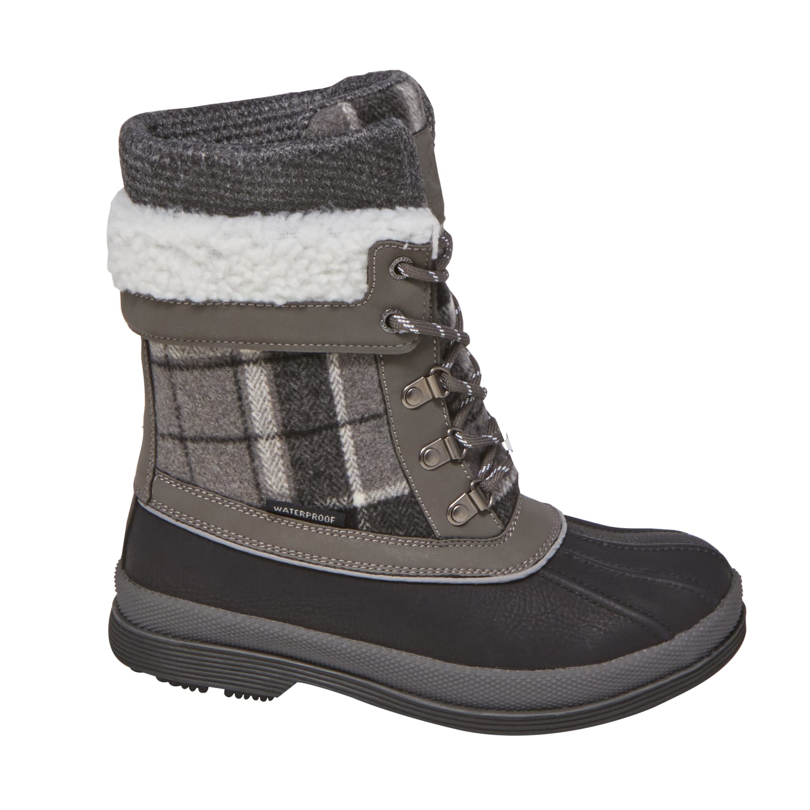 Womens plaid 2025 winter boots