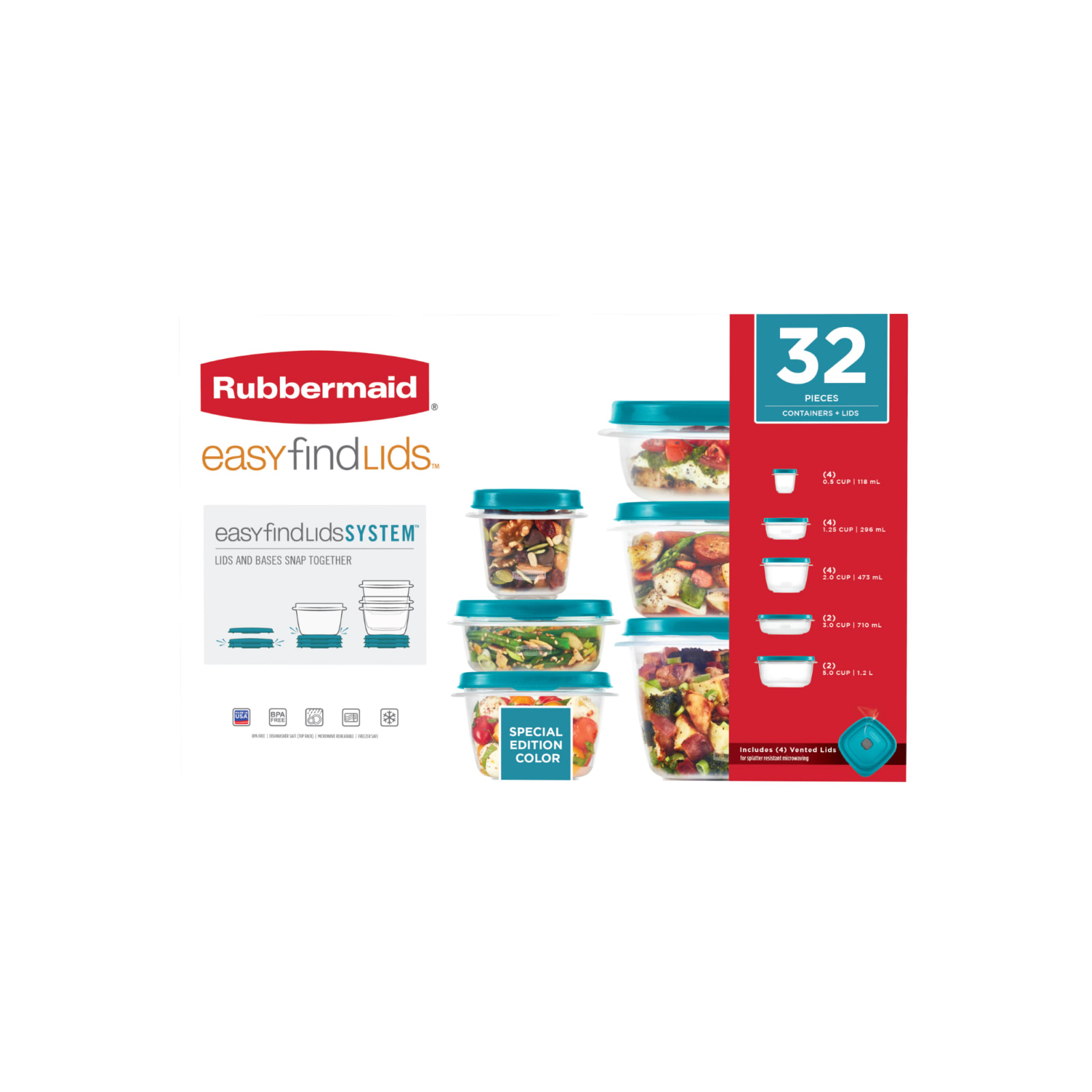 Rubbermaid 32 Pc Food Storage Containers W Easy Find Lids By Rubbermaid At Fleet Farm