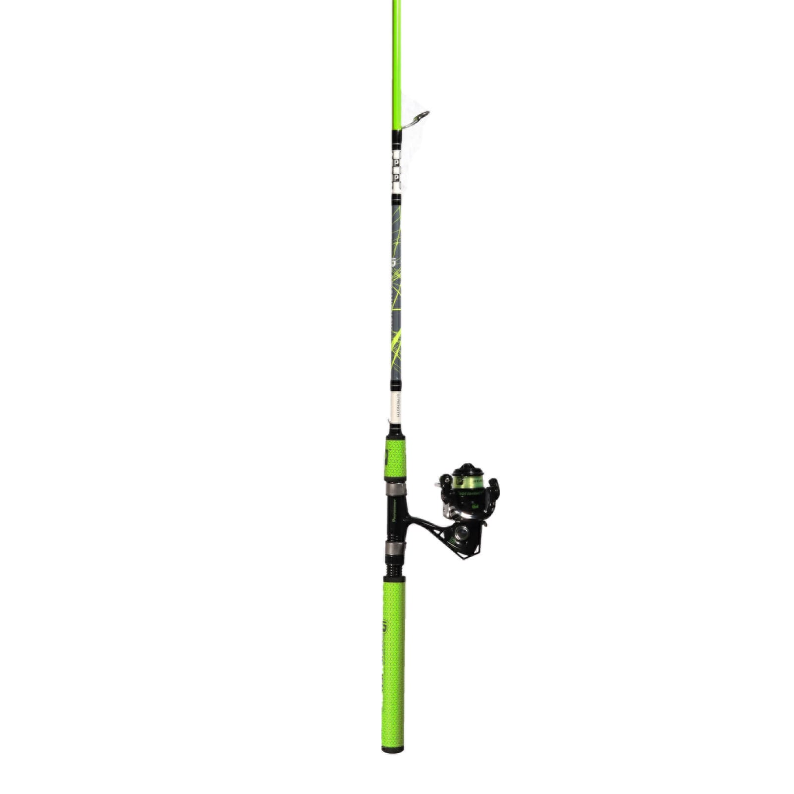  ProFISHiency: Pro 5'6 Micro High-VIS Spinning Combo, 5'6 Medium  Light Action 2pc Fiberglass Rod, Micro Spinning Reel w/ 5.2:1 Gear Ratio