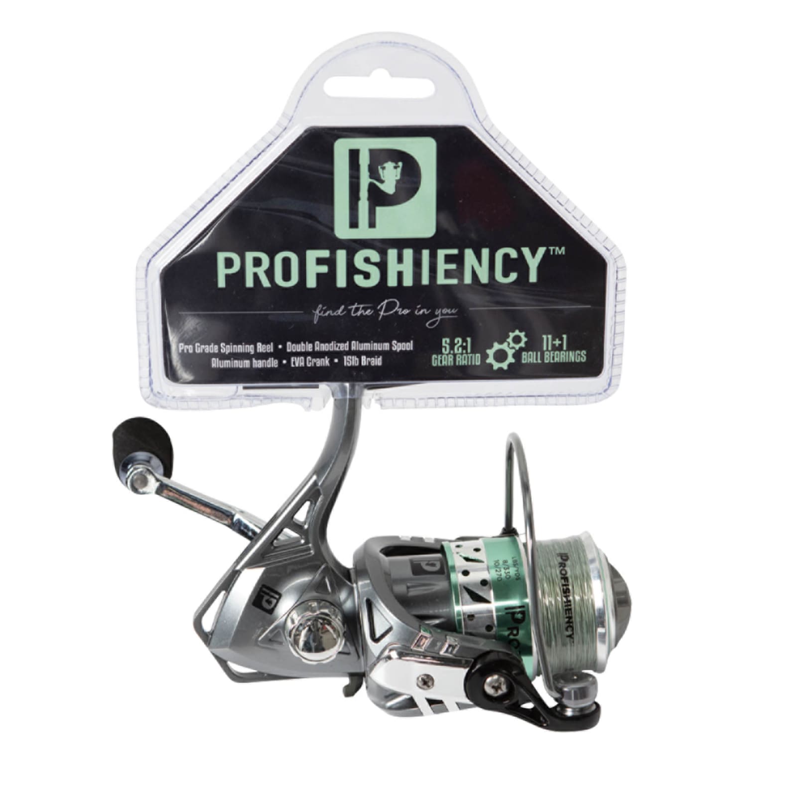 Silver Mint Green Series Spinning Reel