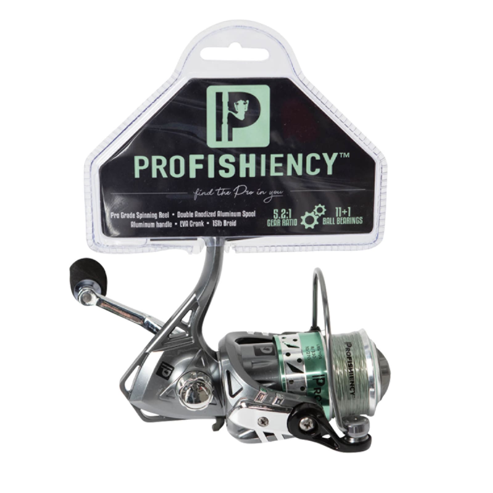 Silver Mint Green Series Spinning Reel by ProFISHiency at Fleet Farm