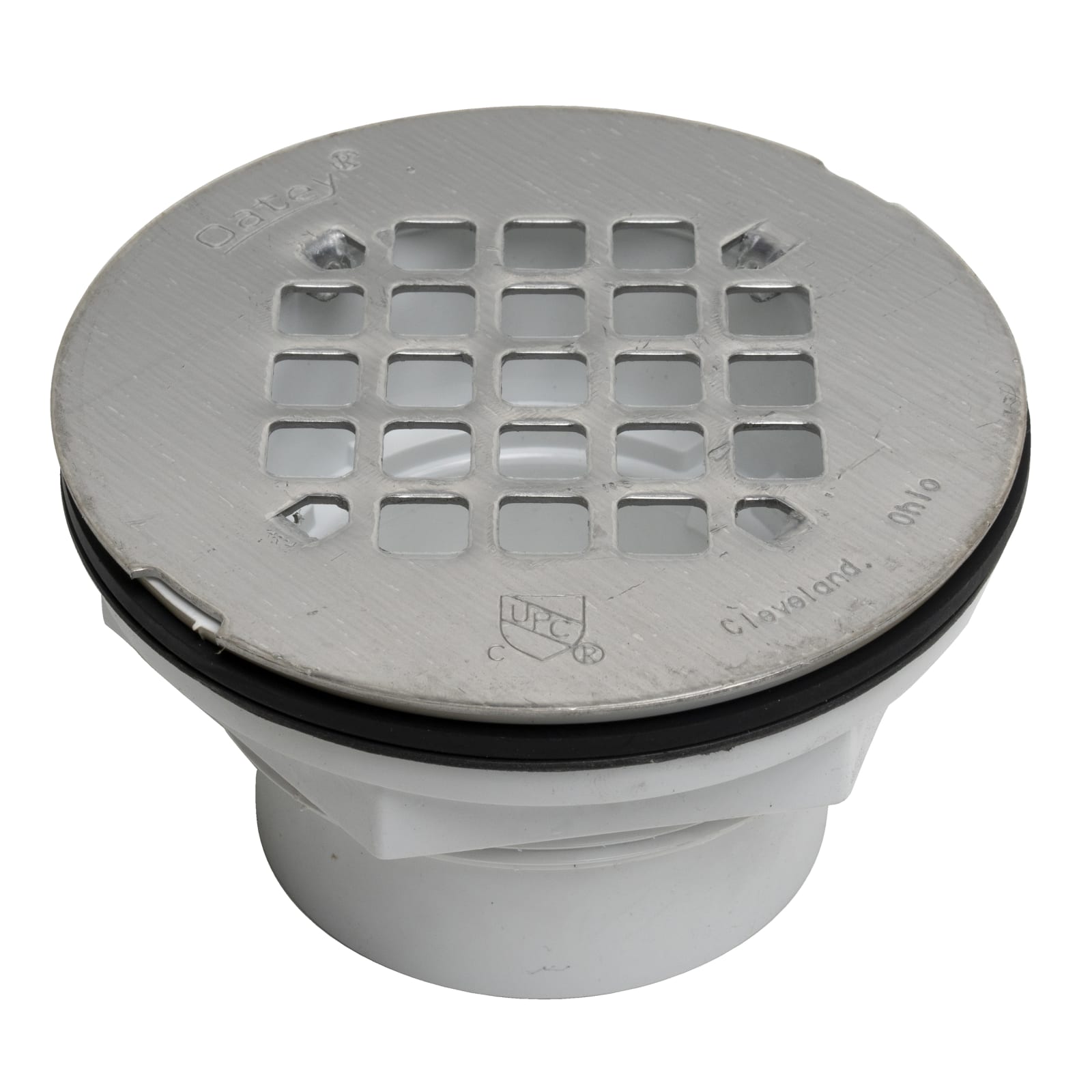 2 in. PVC Solvent Weld Shower Drain with Snap-In Stainless Steel Strainer