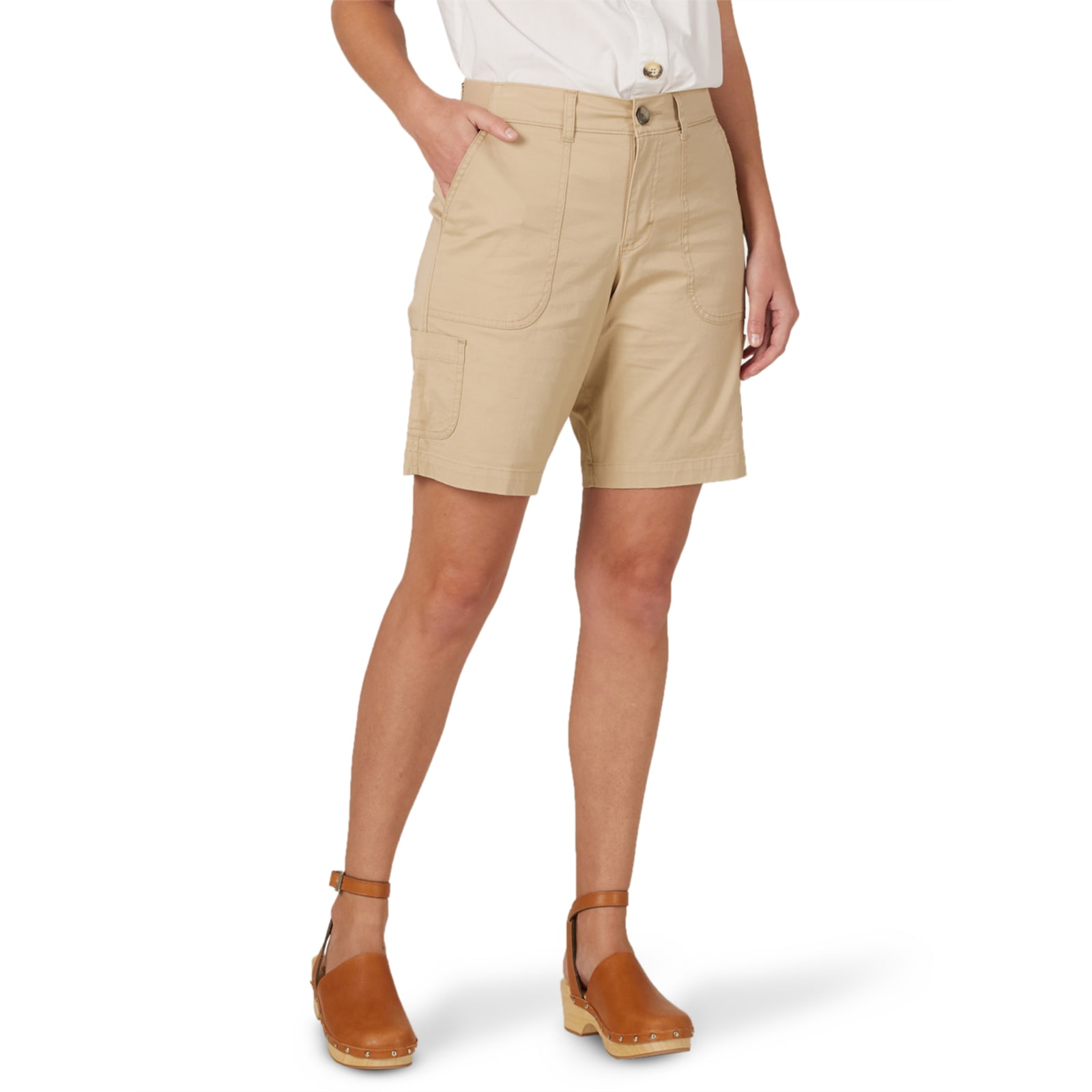 Lee Women's Flex-To-Go NY Safari Relaxed Fit Mid-Rise Cargo Bermuda Shorts  by Lee at Fleet Farm