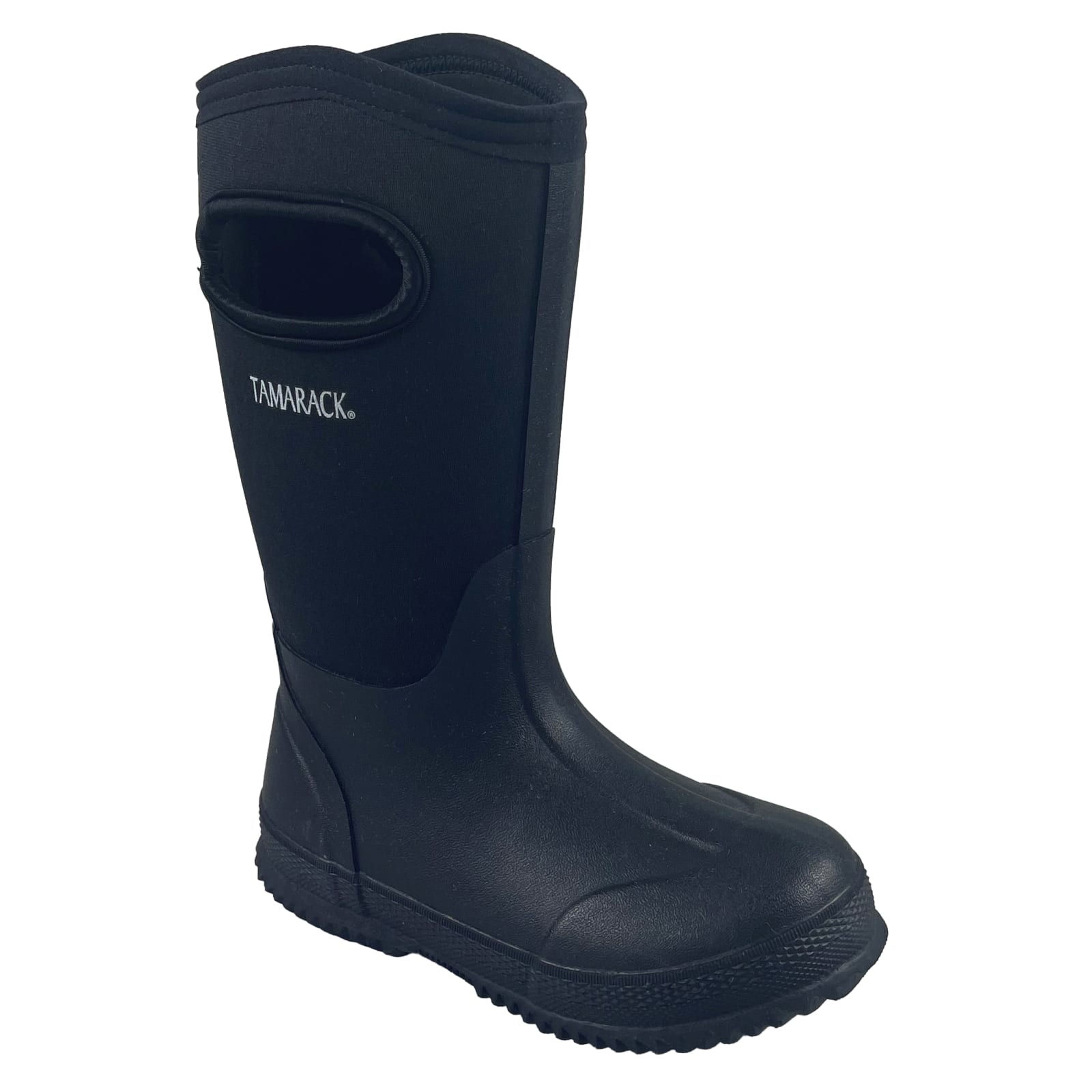 Kids Black Neoprene Rubber Boots