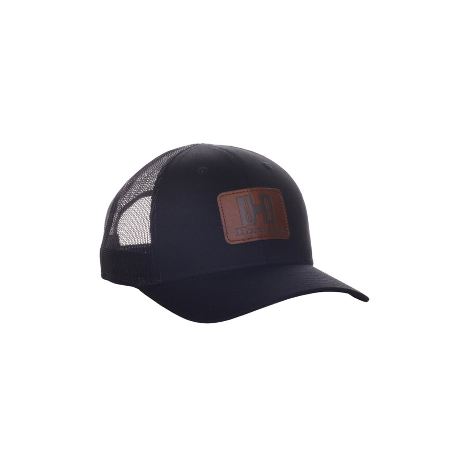 Adult Hornady Leather Patch Logo 6 Panel Mesh Back Cap by Hornady