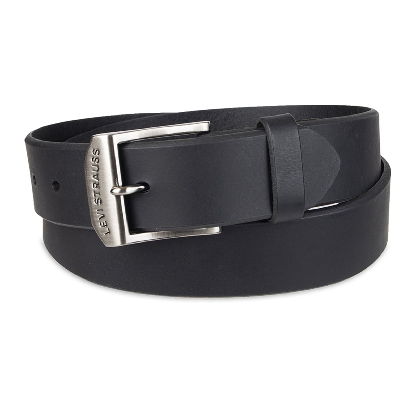 Levi's Men's Black 38mm Logo Buckle Leather Belt by Levi's at Fleet Farm