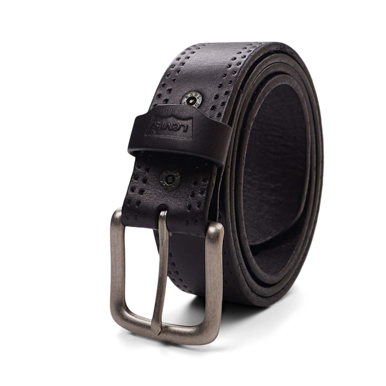 Levi's black leather belt sale