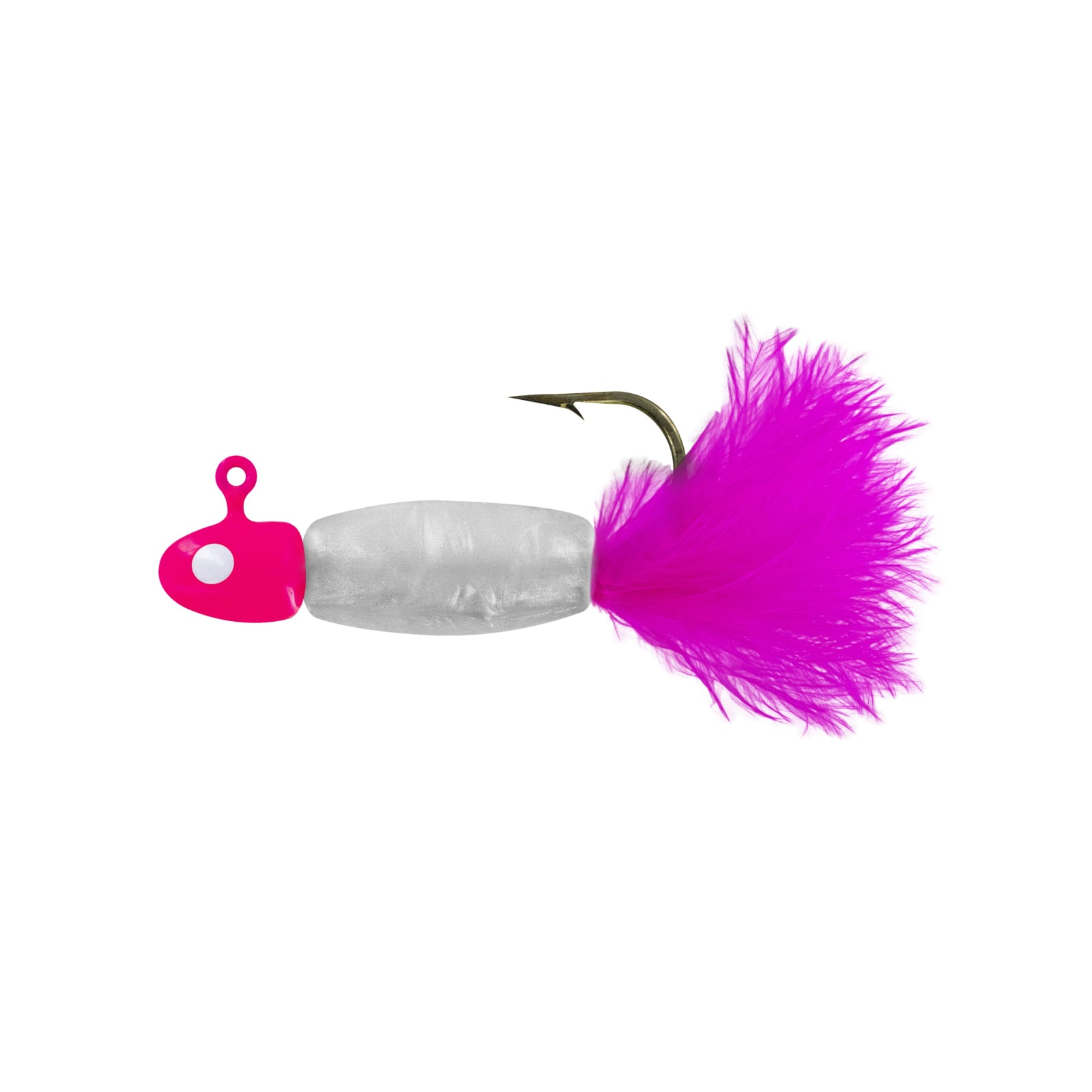 Pearl Pink Tail Lindner Panfish Special Jig by Big Bite Baits at