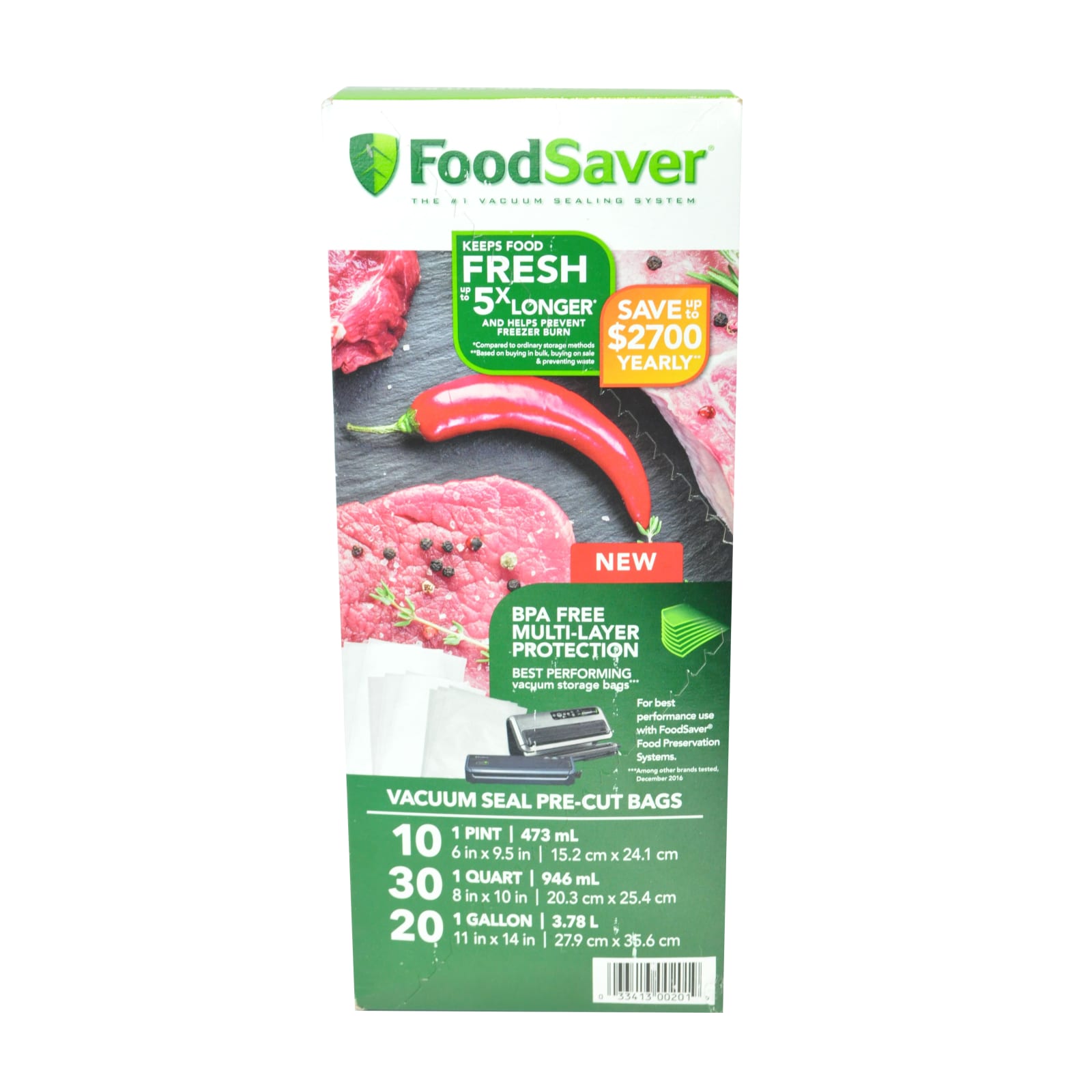 Foodsaver Vacuum Sealer Bags Variety Pack 30-Count